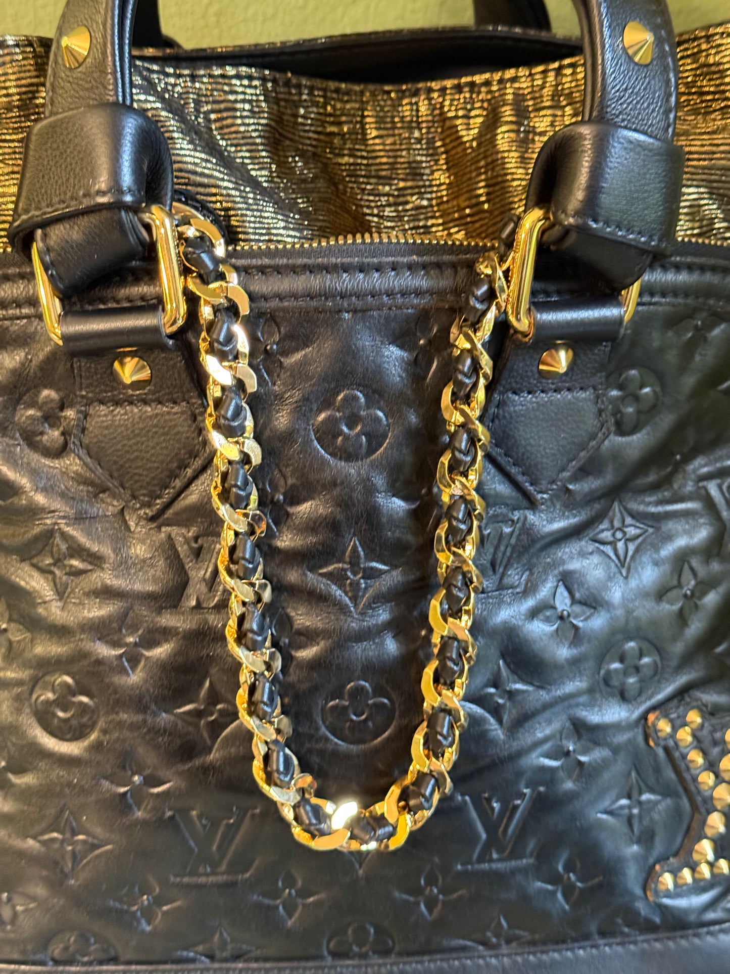 LOUIS VUITTON BLACK DOUBLE JEU NEO ALMA HANDBAG