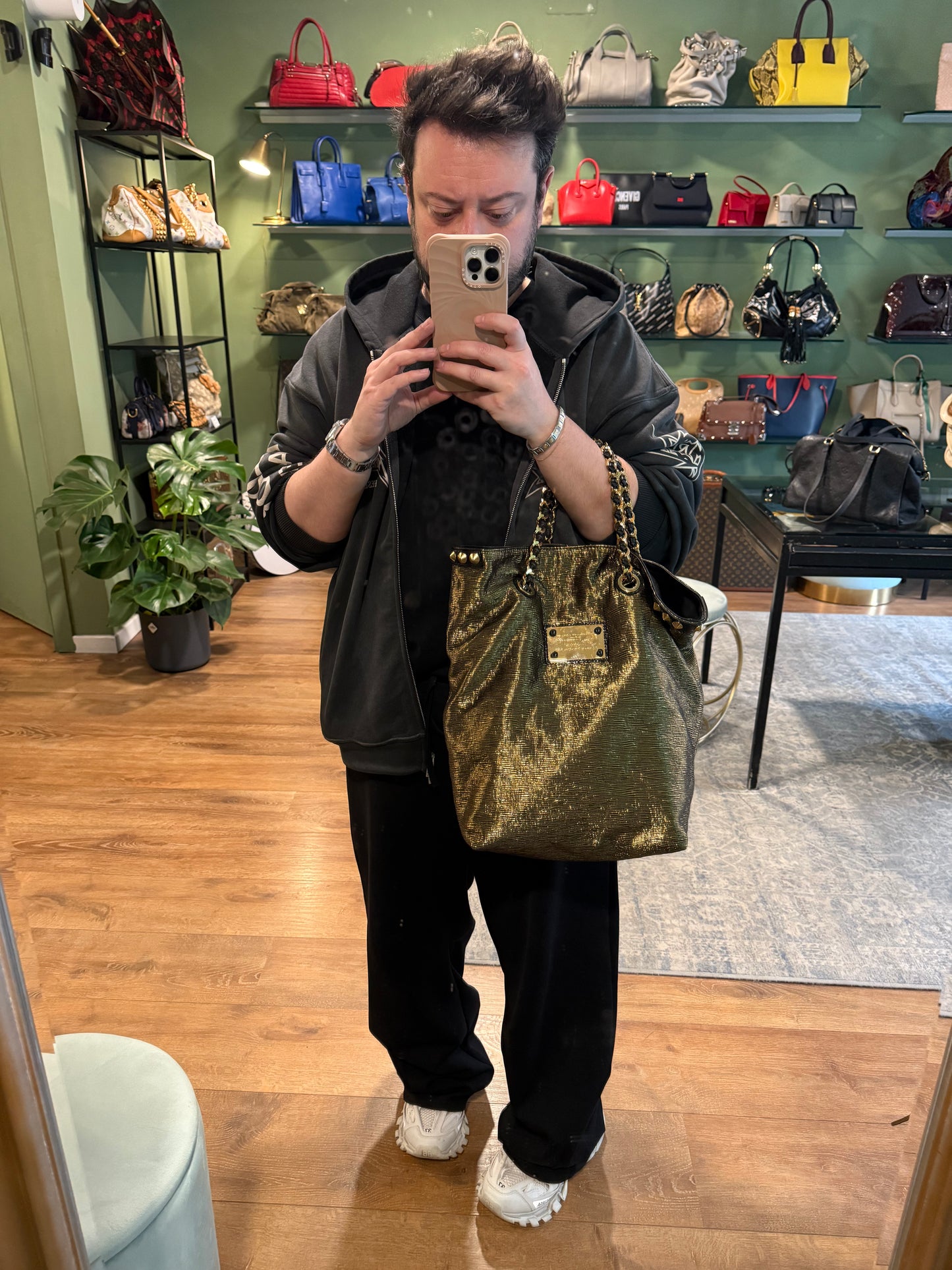 LOUIS VUITTON BLACK DOUBLE JEU NEO ALMA HANDBAG