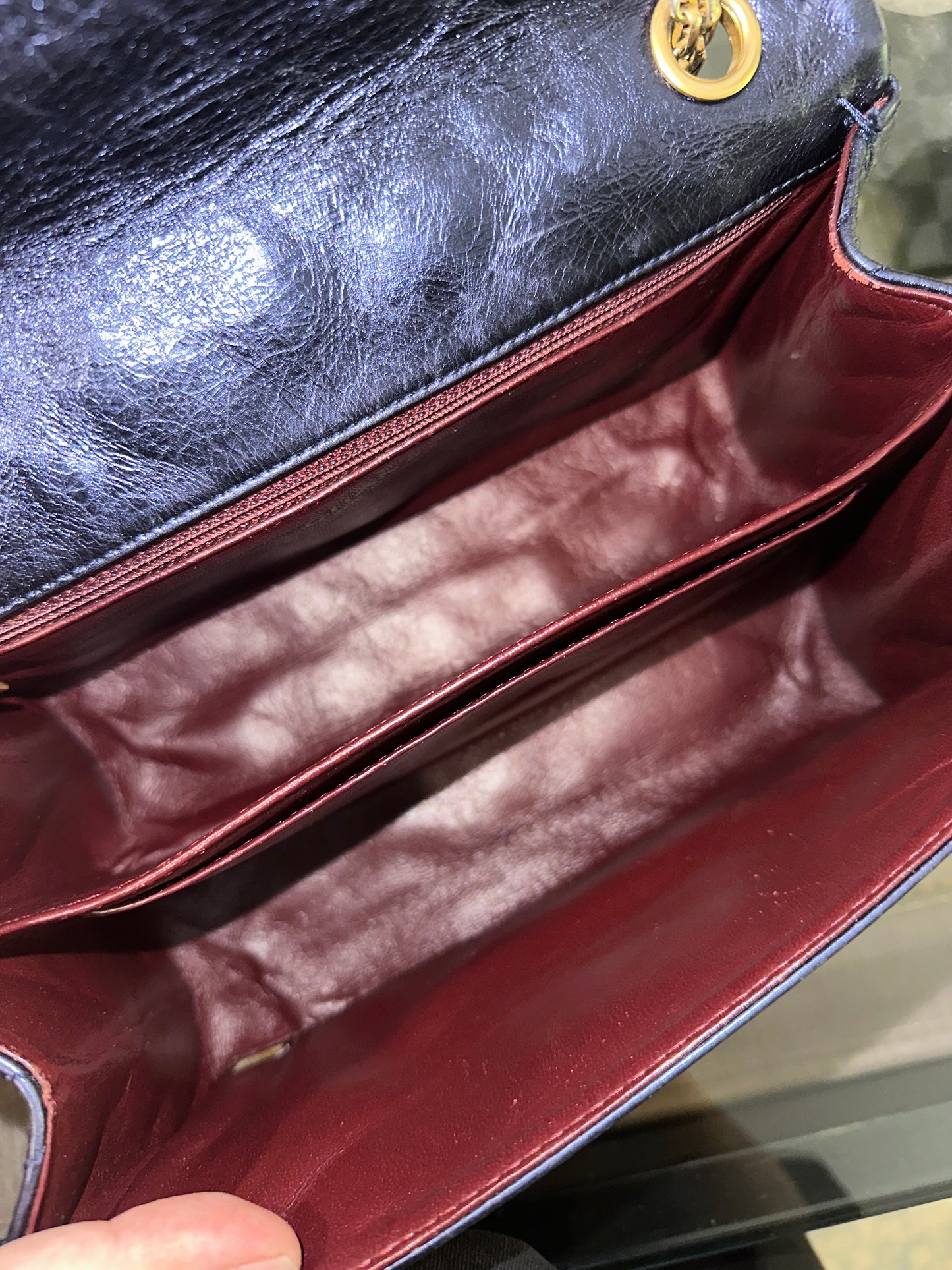 CHANEL METALLIC NAVY DOUBLE GASSET 2.55 REISSUE SHOULDER BAG
