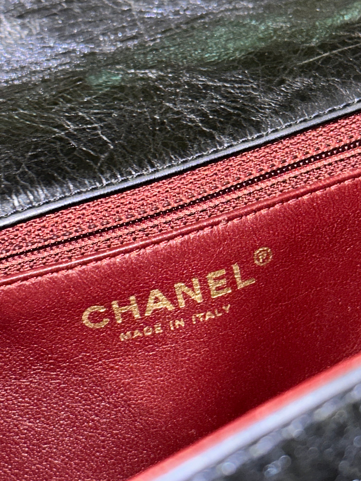 CHANEL METALLIC NAVY DOUBLE GASSET 2.55 REISSUE SHOULDER BAG
