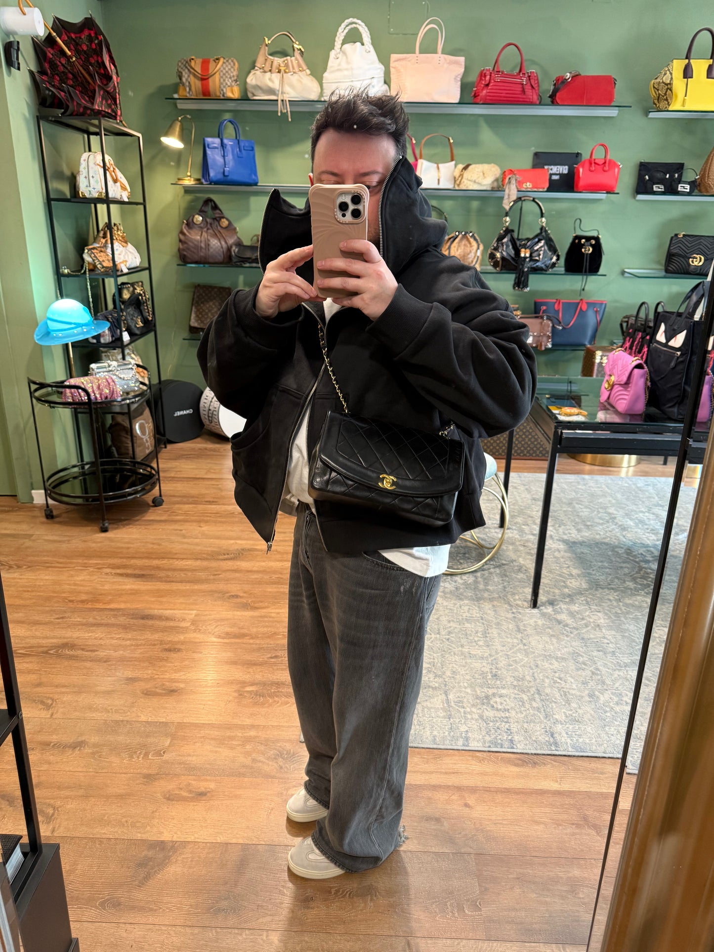 CHANEL BLACK SMALL DIANA CROSSBODY BAG