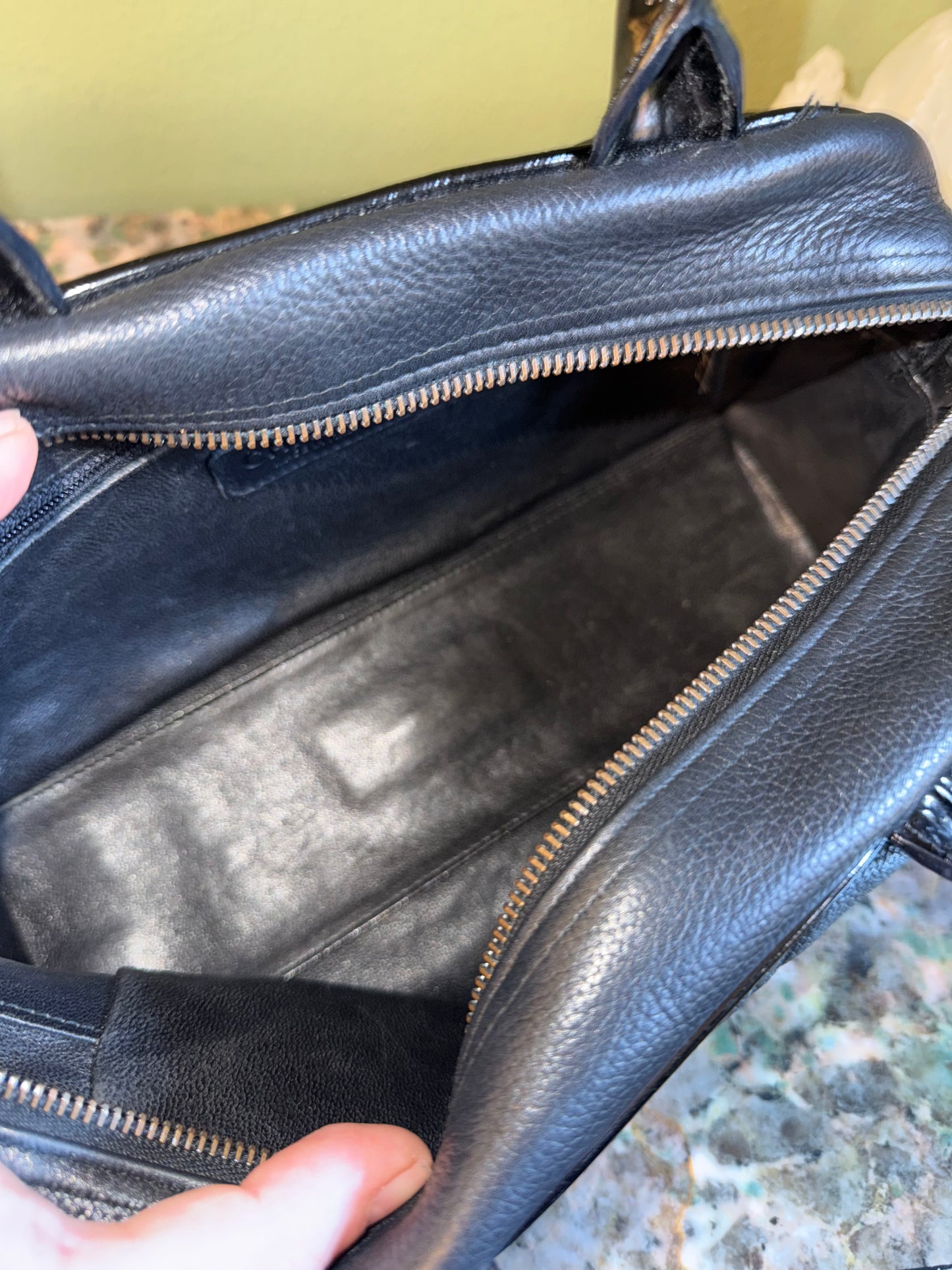 CHANEL BLACK CAVIAR SMALL BOWLER HANDBAG