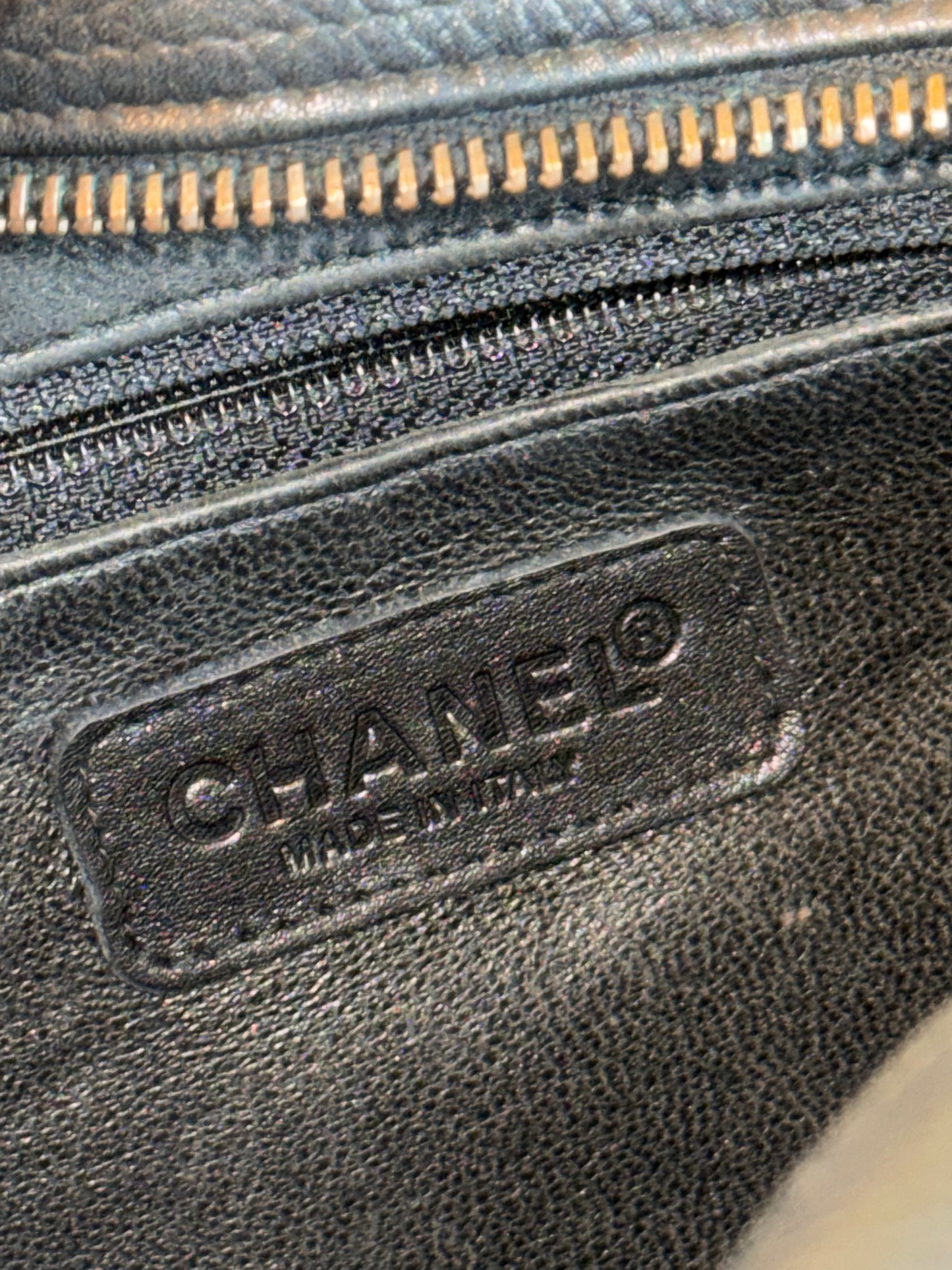 CHANEL BLACK CAVIAR SMALL BOWLER HANDBAG