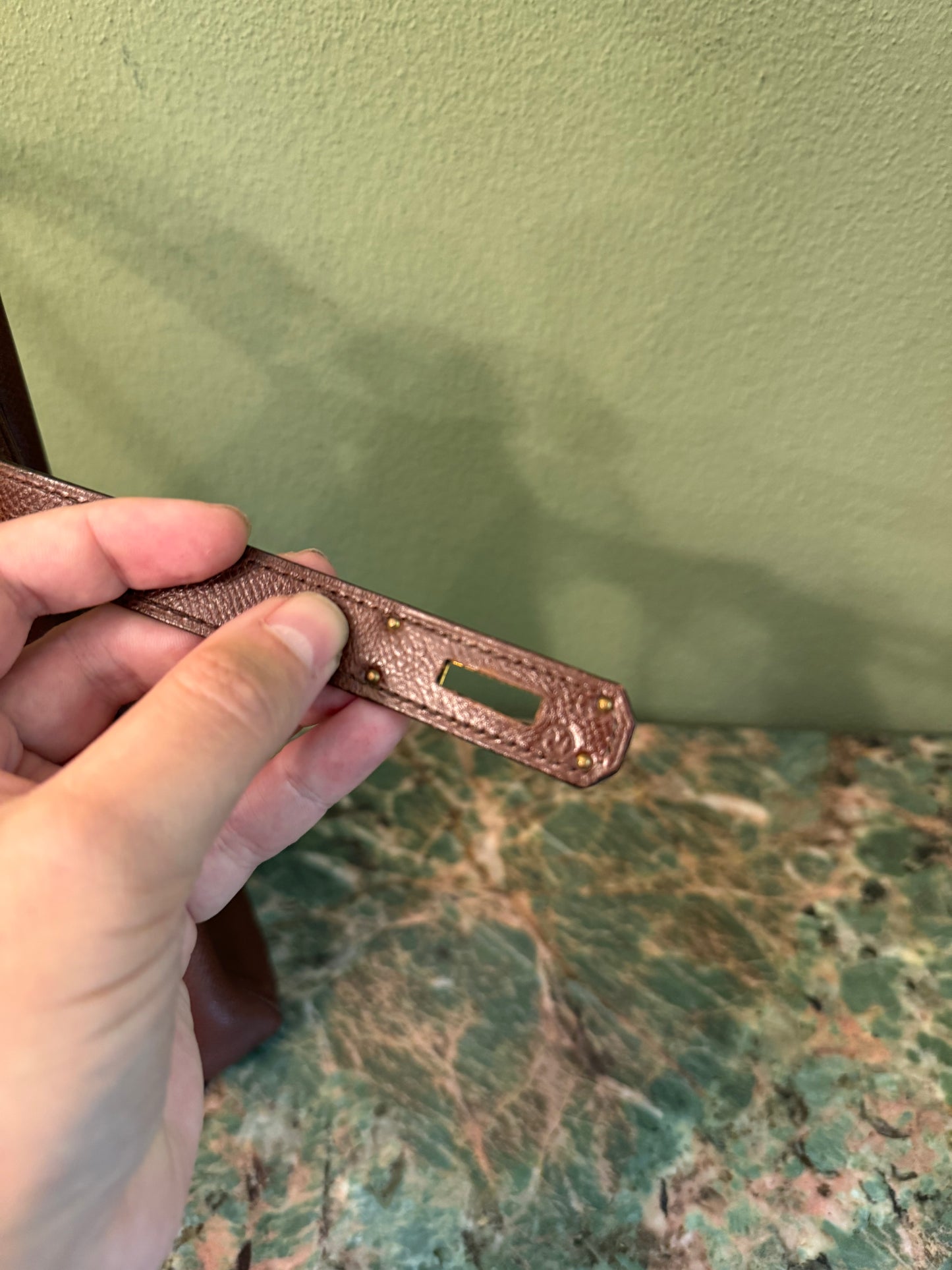 HERMÈS BROWN COURCHEVEL KELLY 35 HANDBAG