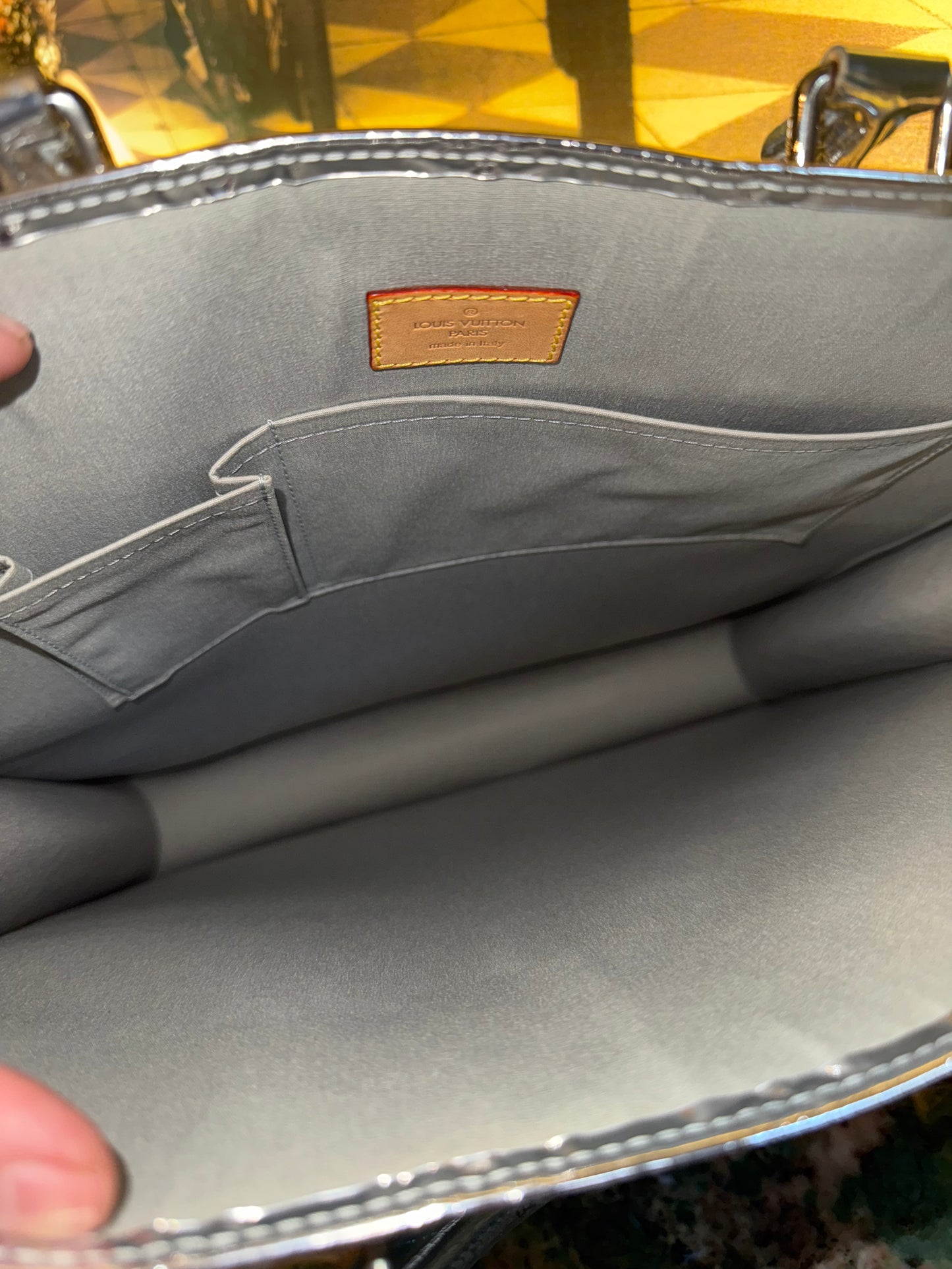 LOUIS VUITTON SILVER MIROIR SAC PLAT HANDBAG
