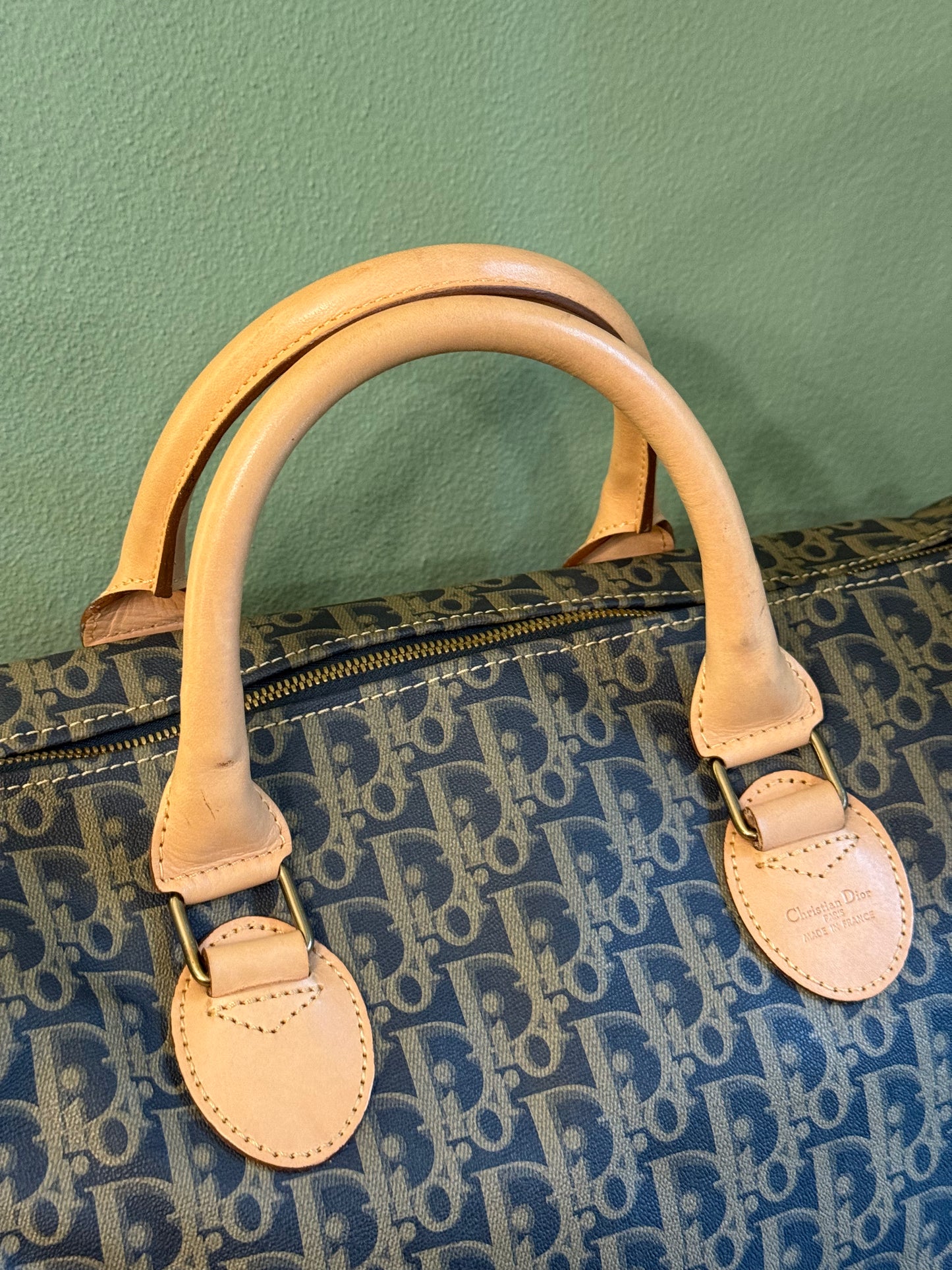 DIOR OBLIQUE CANVAS LARGE BOSTON BAG