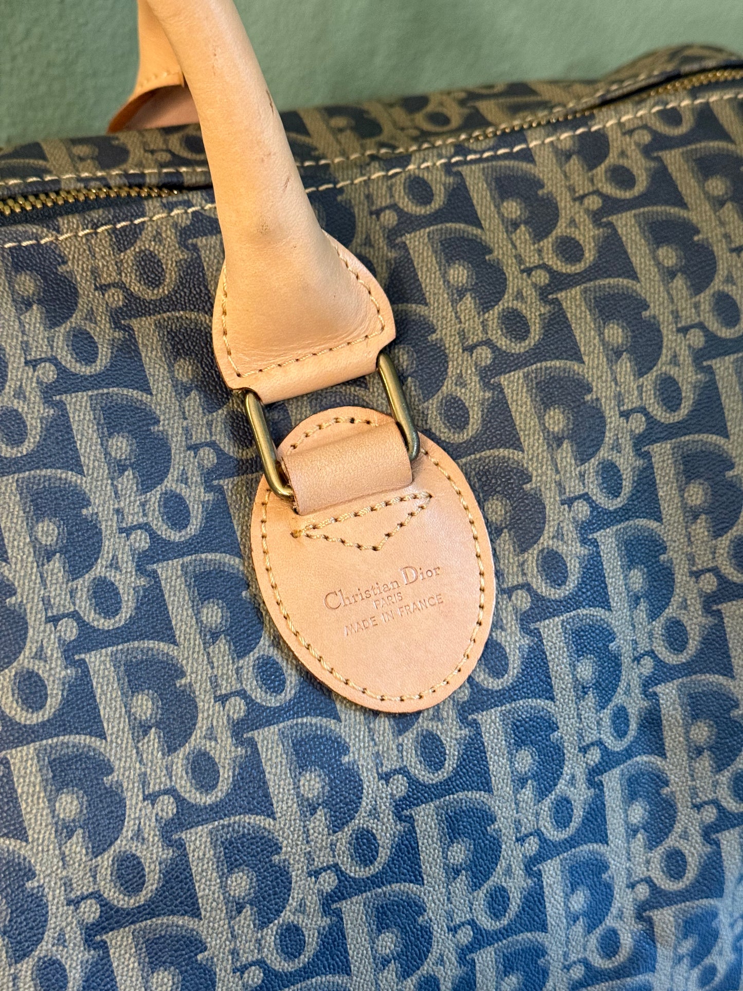 DIOR OBLIQUE CANVAS LARGE BOSTON BAG