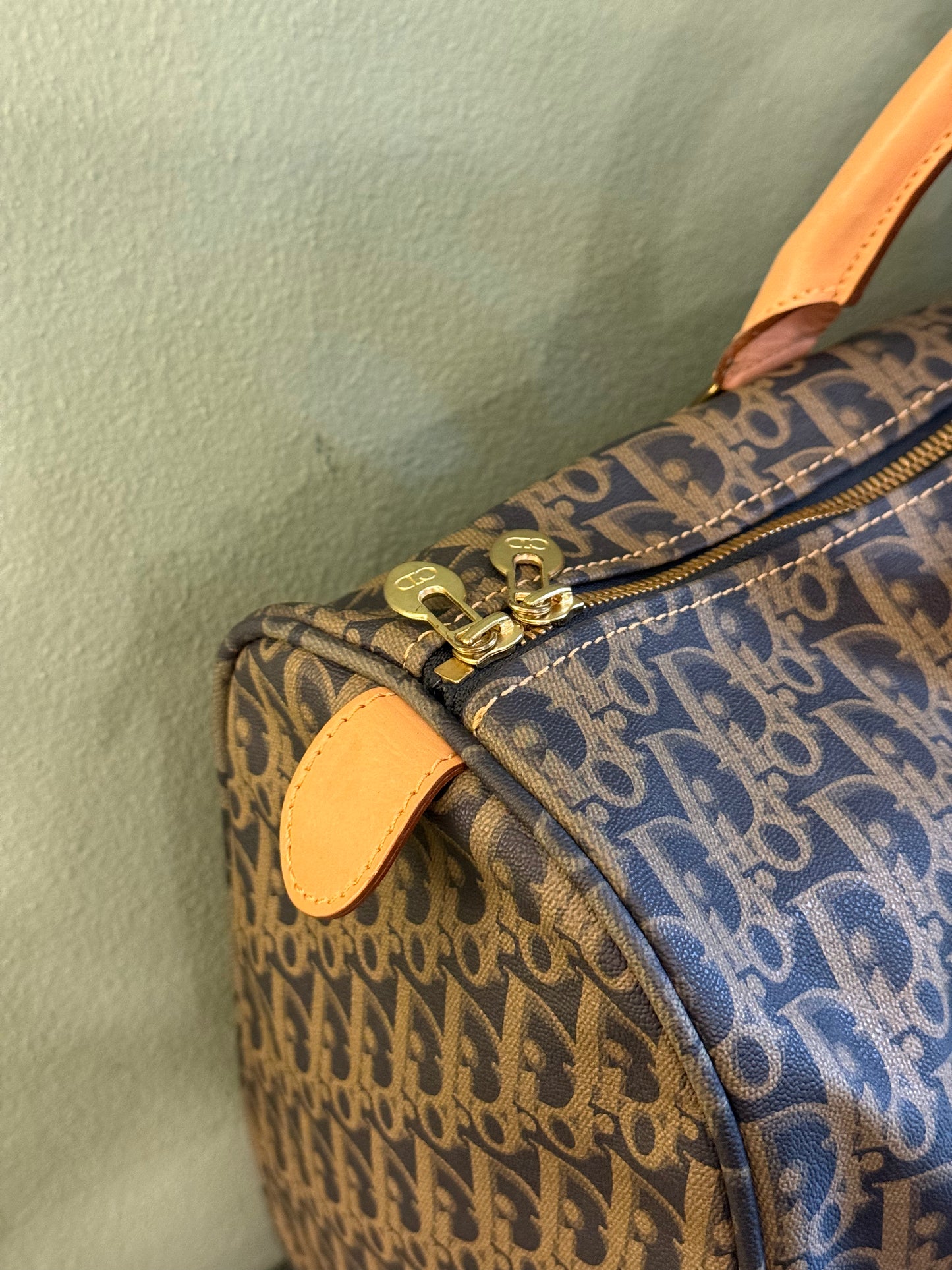 DIOR OBLIQUE CANVAS LARGE BOSTON BAG