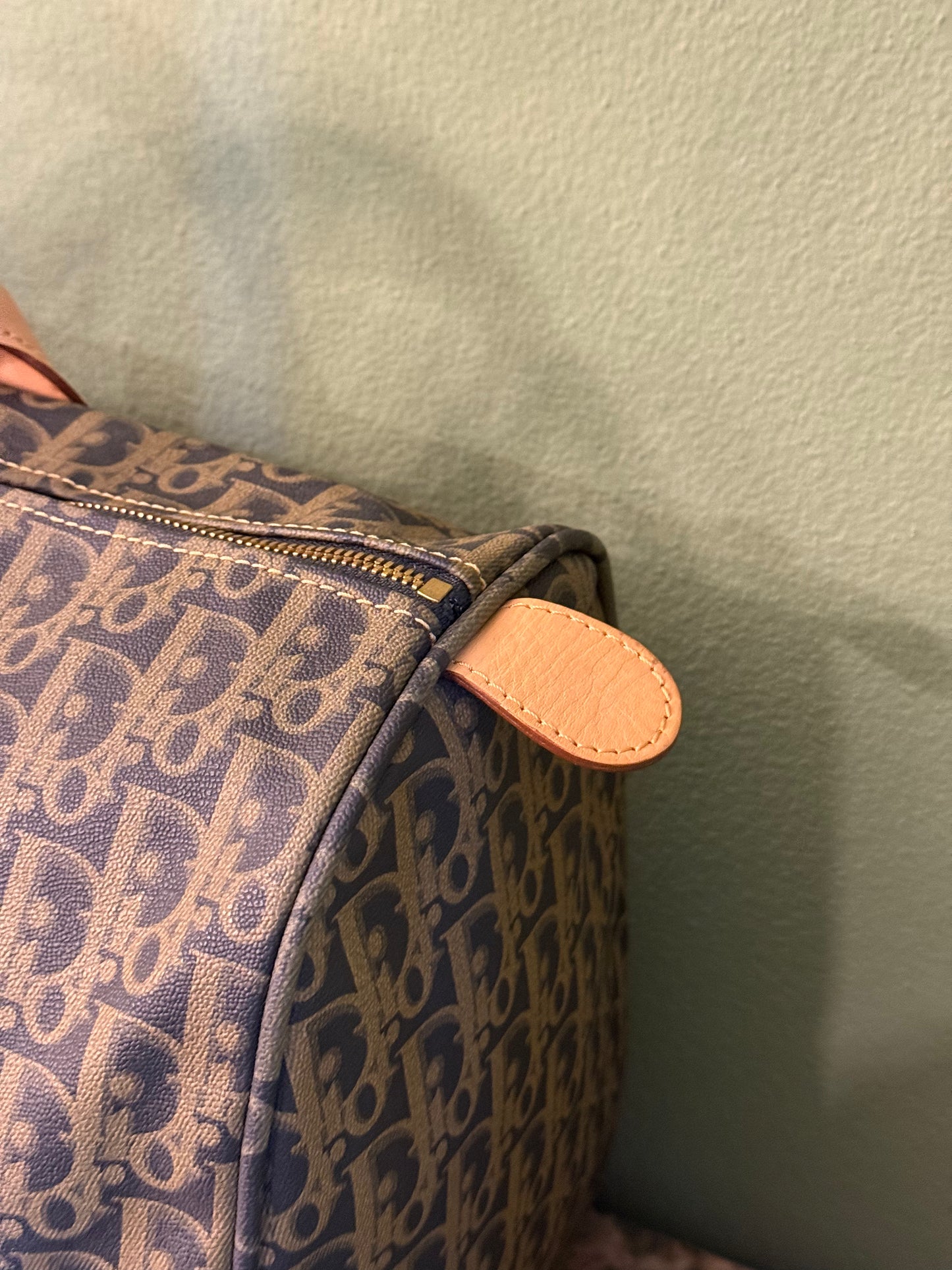 DIOR OBLIQUE CANVAS LARGE BOSTON BAG