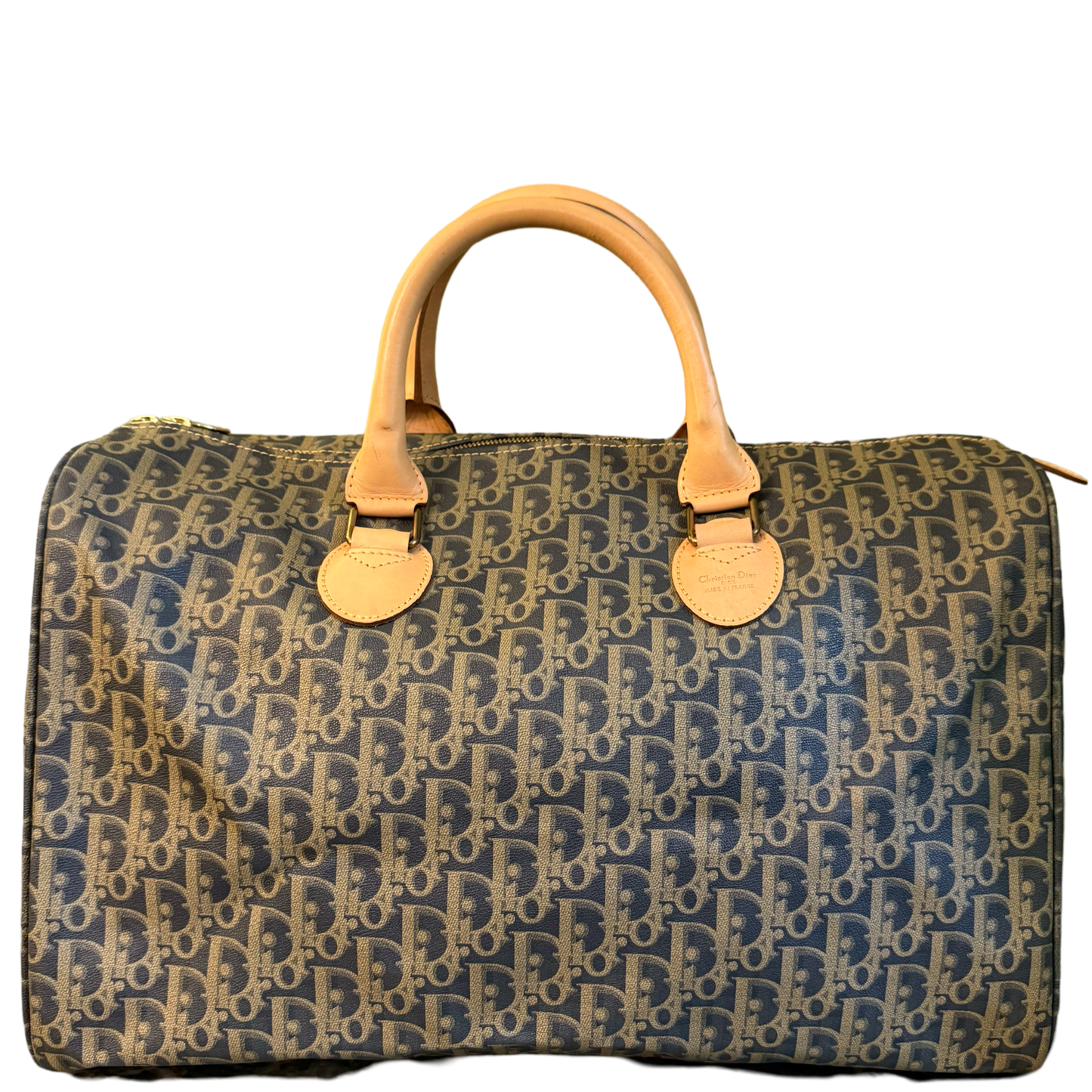 DIOR OBLIQUE CANVAS LARGE BOSTON BAG