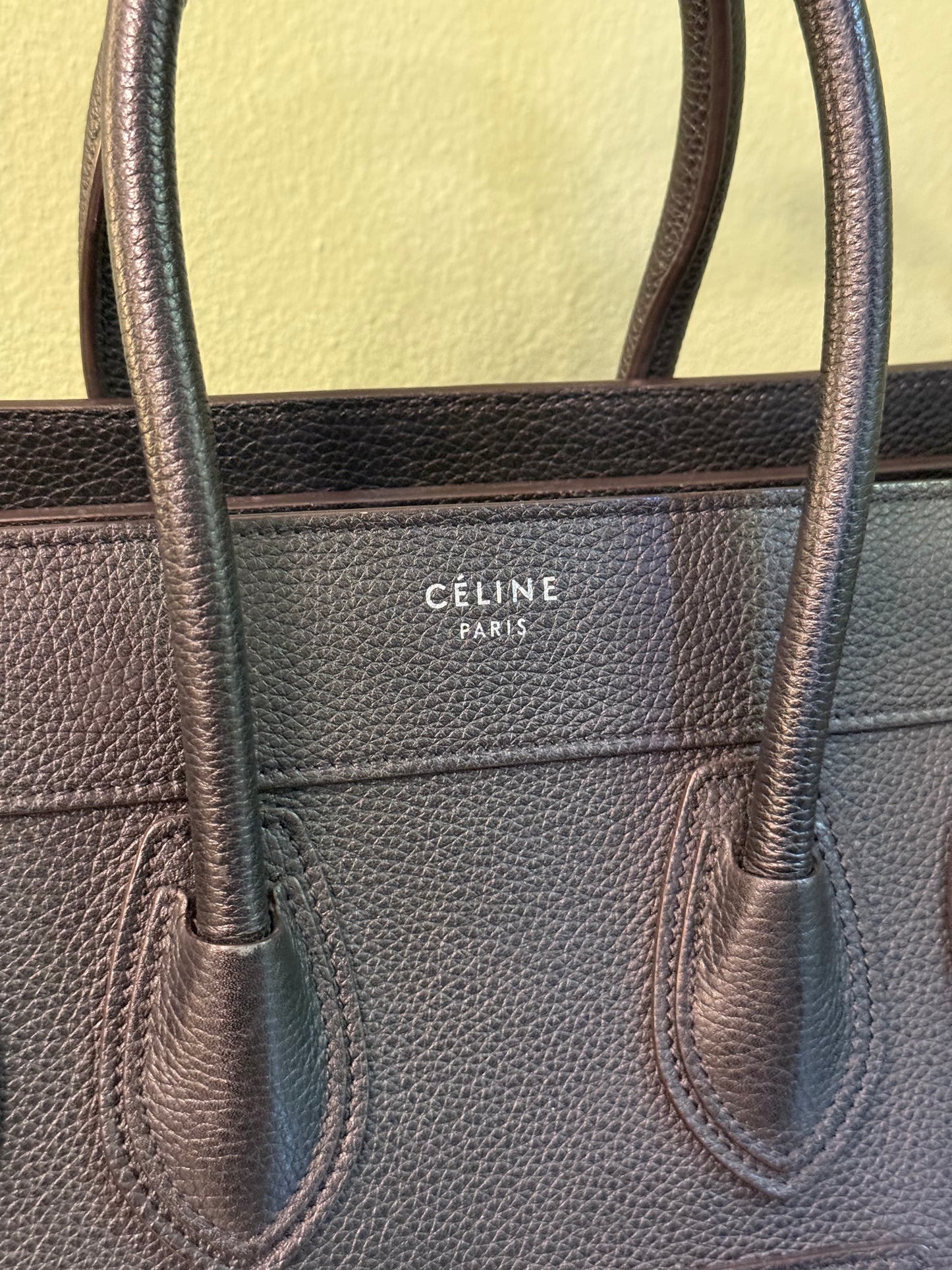 CELINE BLACK MICRO LUGGAGE HANDBAG