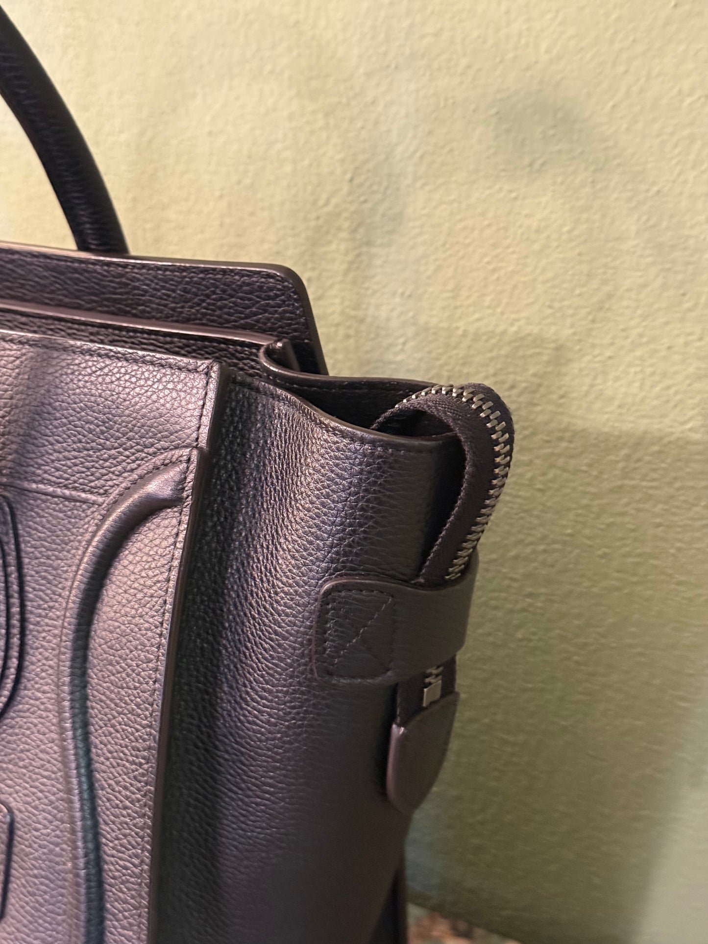 CELINE BLACK MICRO LUGGAGE HANDBAG