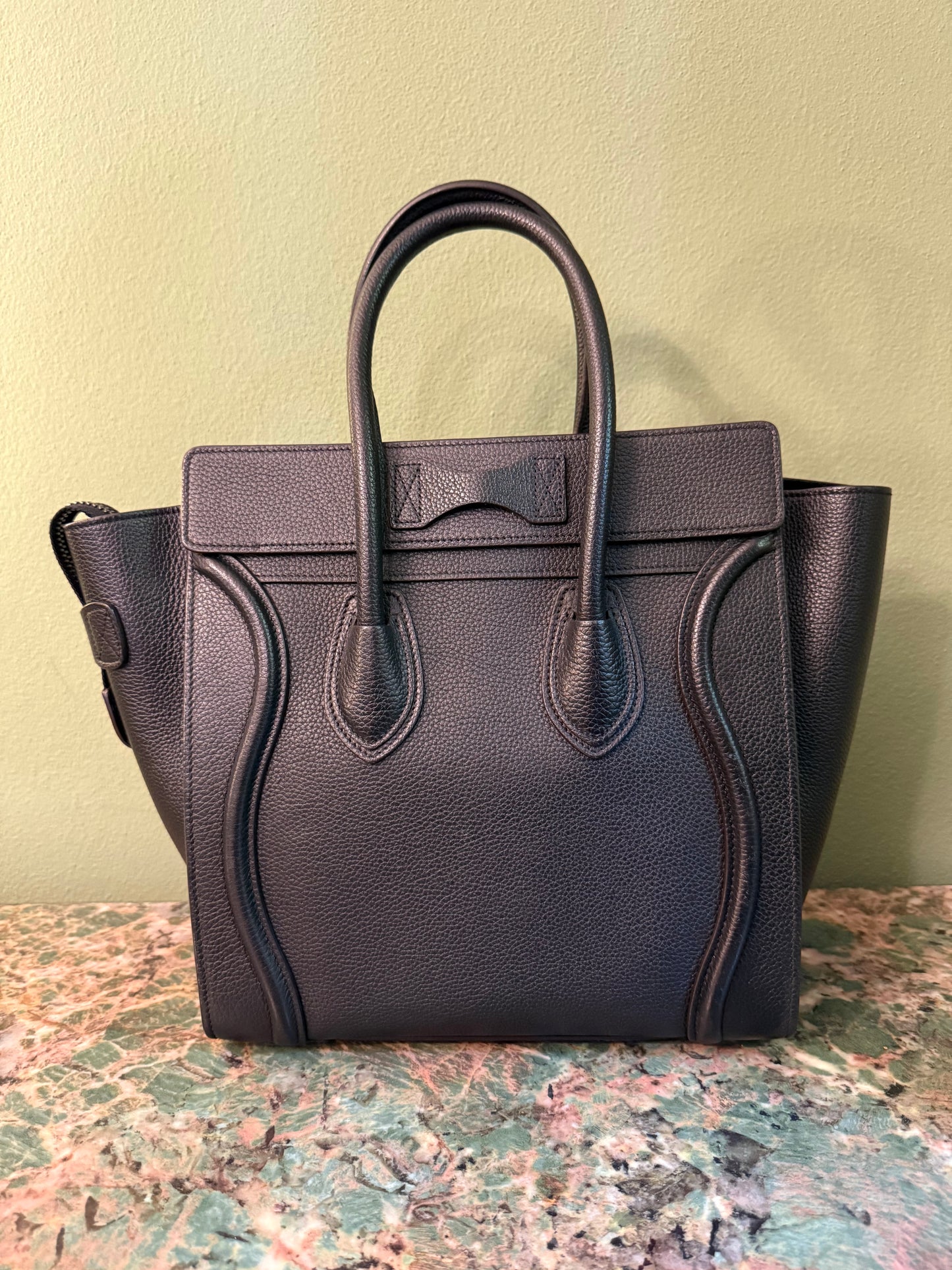 CELINE BLACK MICRO LUGGAGE HANDBAG