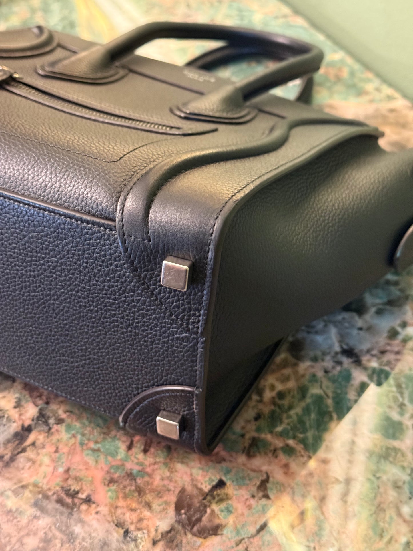 CELINE BLACK MICRO LUGGAGE HANDBAG