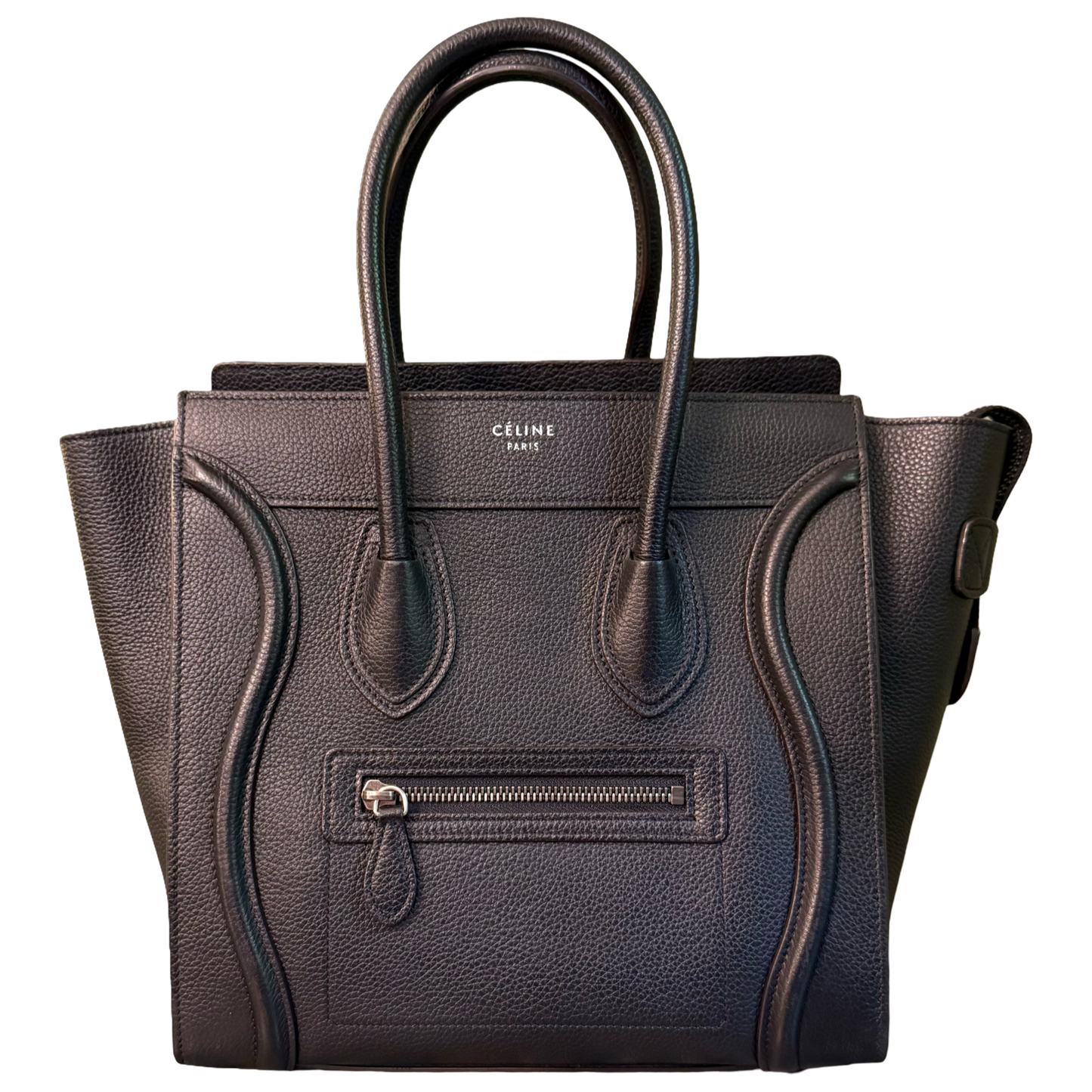 CELINE BLACK MICRO LUGGAGE HANDBAG