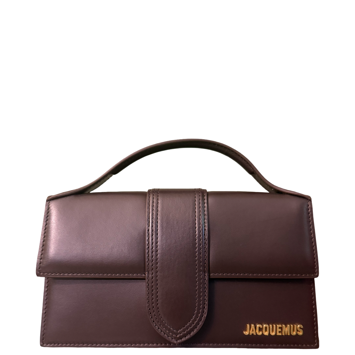 JAQUEMUS DARK BROWN LE GRAND BAMBINO HANDBAG