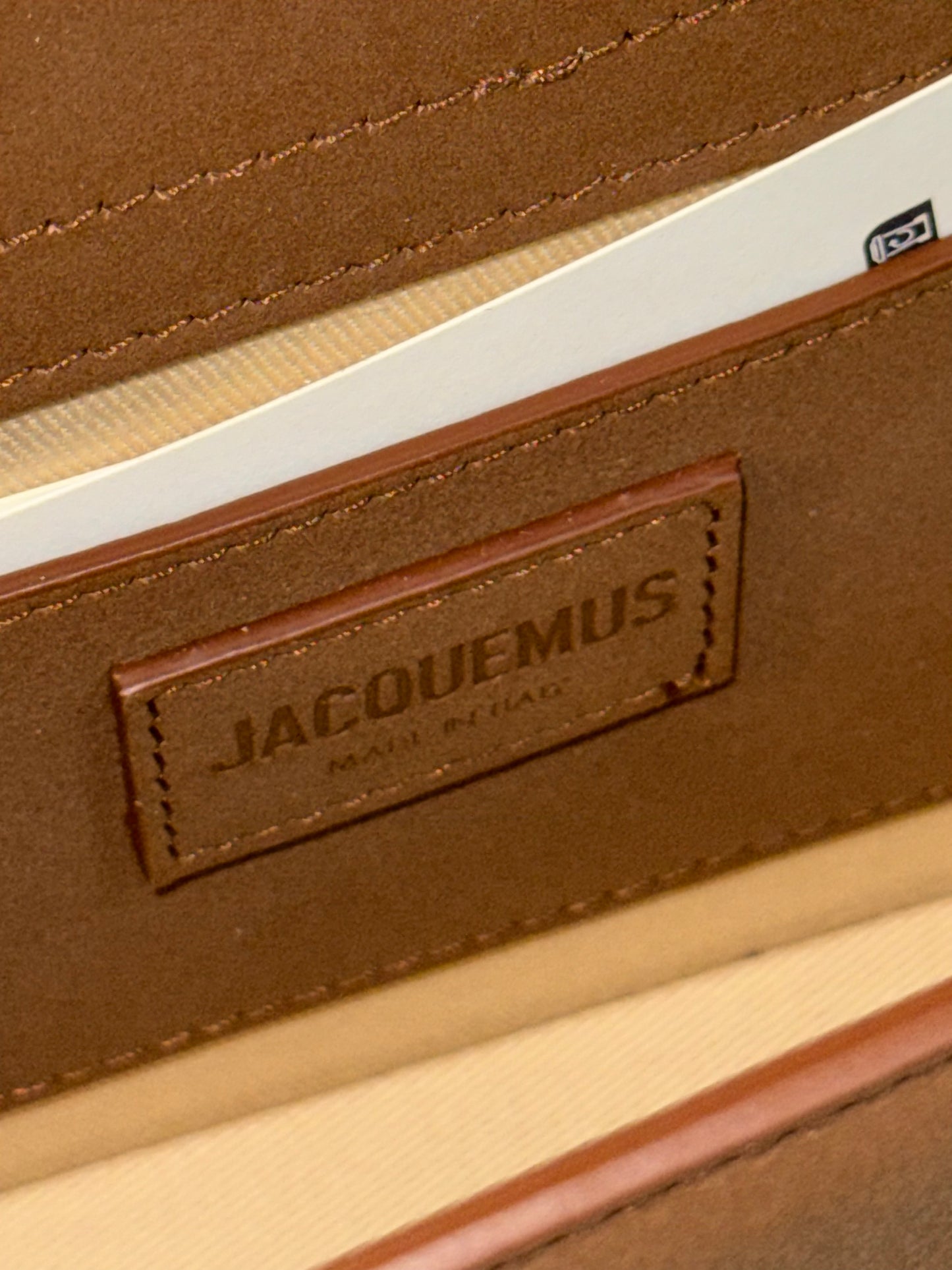 JAQUEMUS LIGHT BROWN LE GRAND BAMBINO HANDBAG