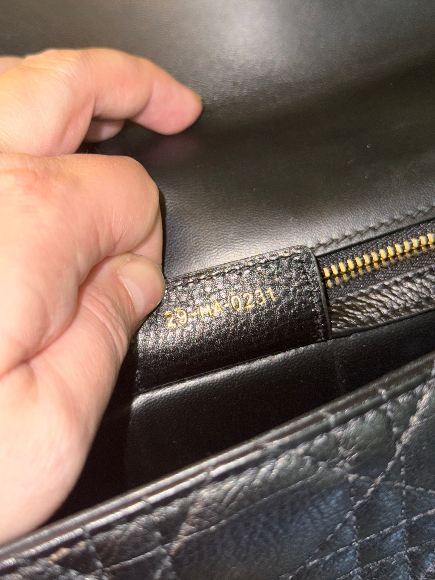 DIOR BLACK MEDIUM CARO SHOULDER BAG