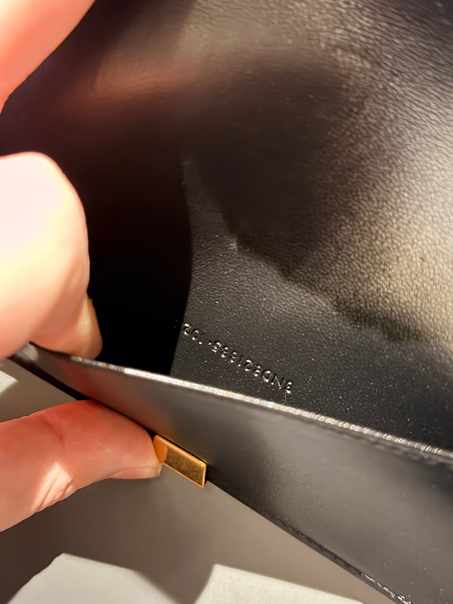 SAINT LAURENT BLACK VOLTAIRE PASSPORT COVER