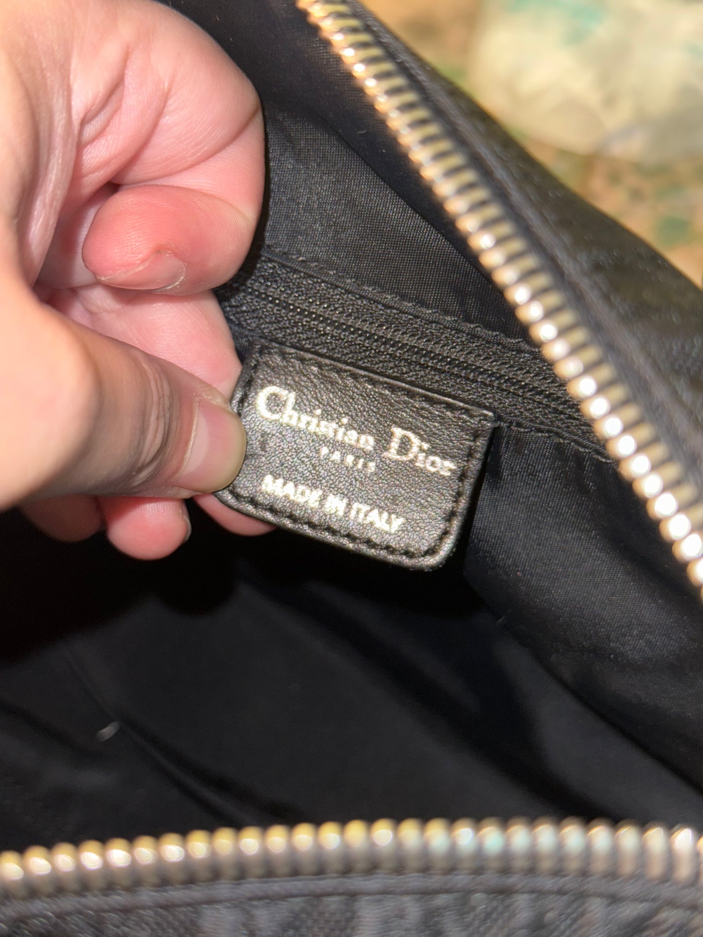 DIOR BLACK MONOGRAM OBLIQUE BOSTON BAG