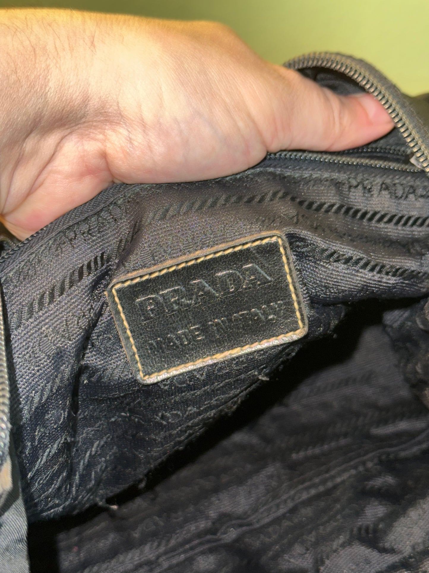 PRADA BLACK NYLON LARGE HOBO BAG