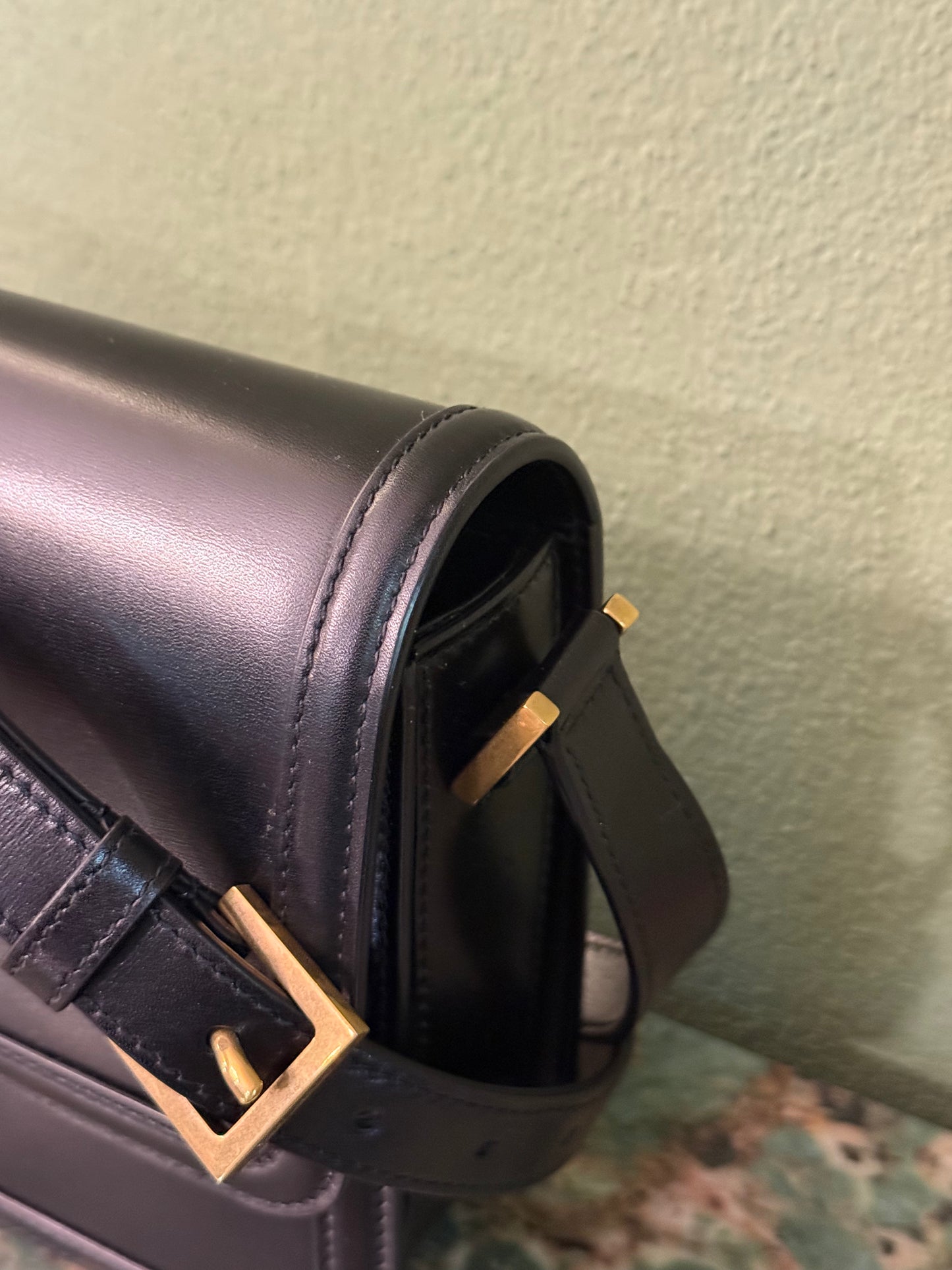 SAINT LAURENT MEDIUM BLACK SOLFERINO SHOULDER BAG
