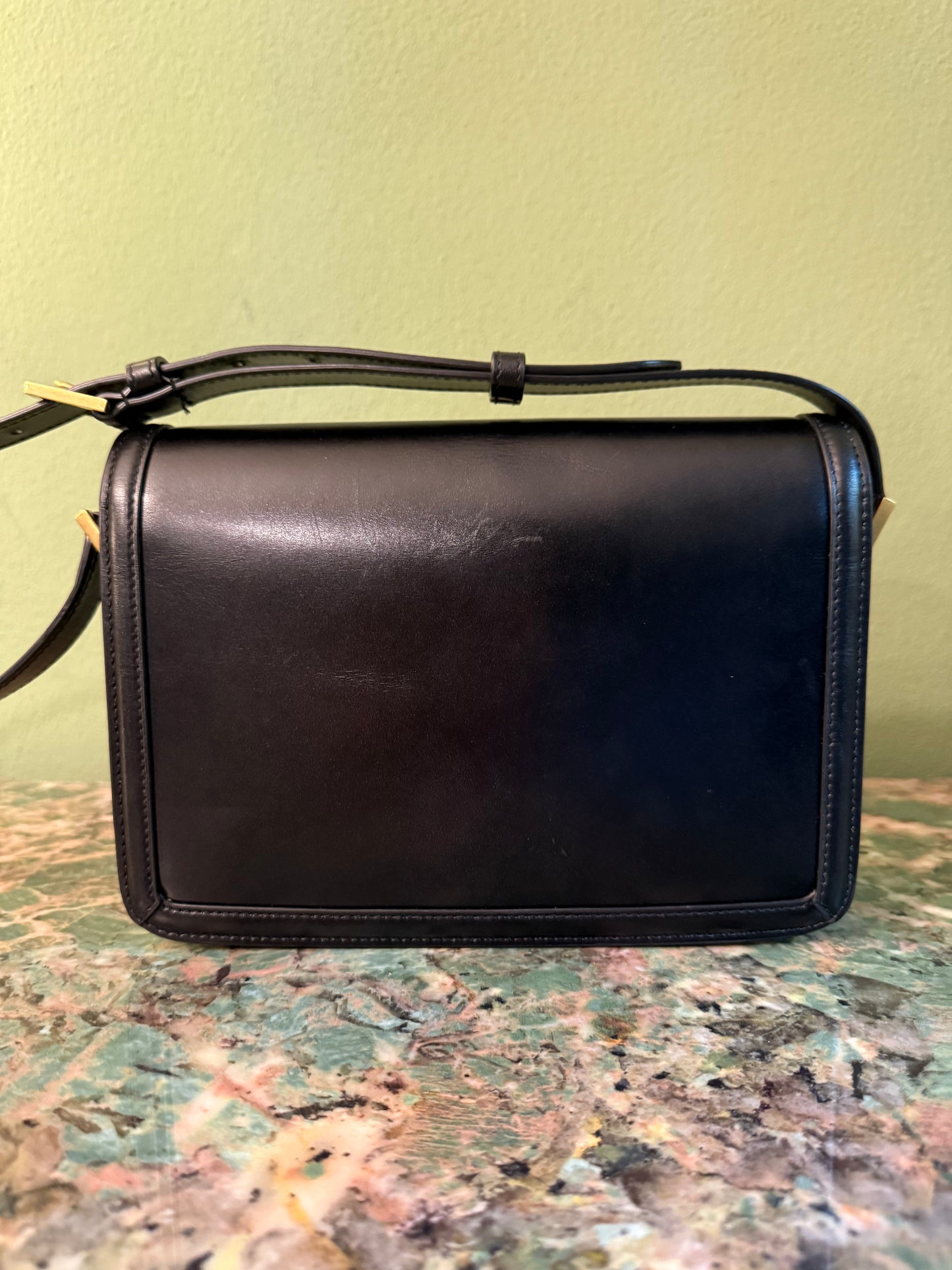 SAINT LAURENT MEDIUM BLACK SOLFERINO SHOULDER BAG