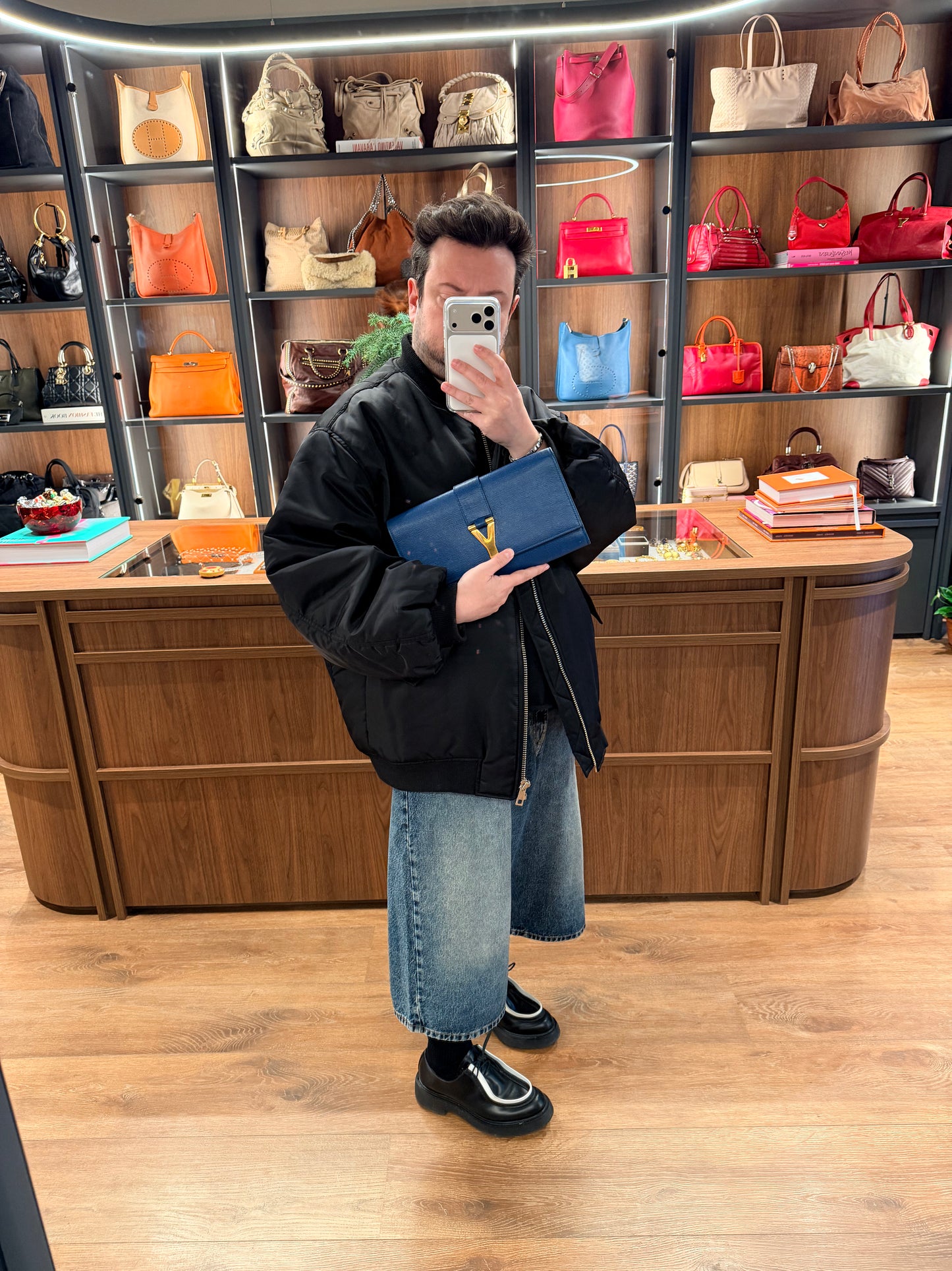 SAINT LAURENT BLUE CHYC LIGNE POCHETTE