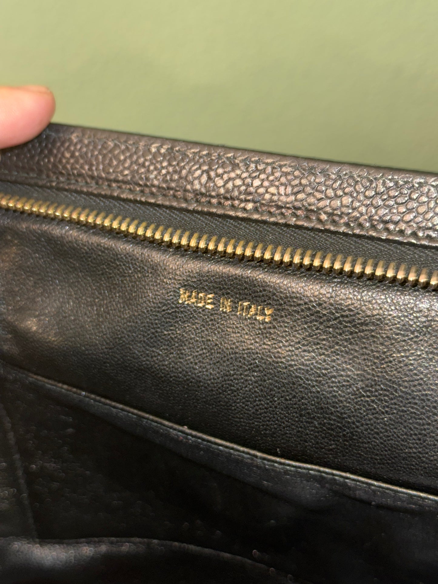 CHANEL BLACK CAVIAR SMALL SHOPPING BAG