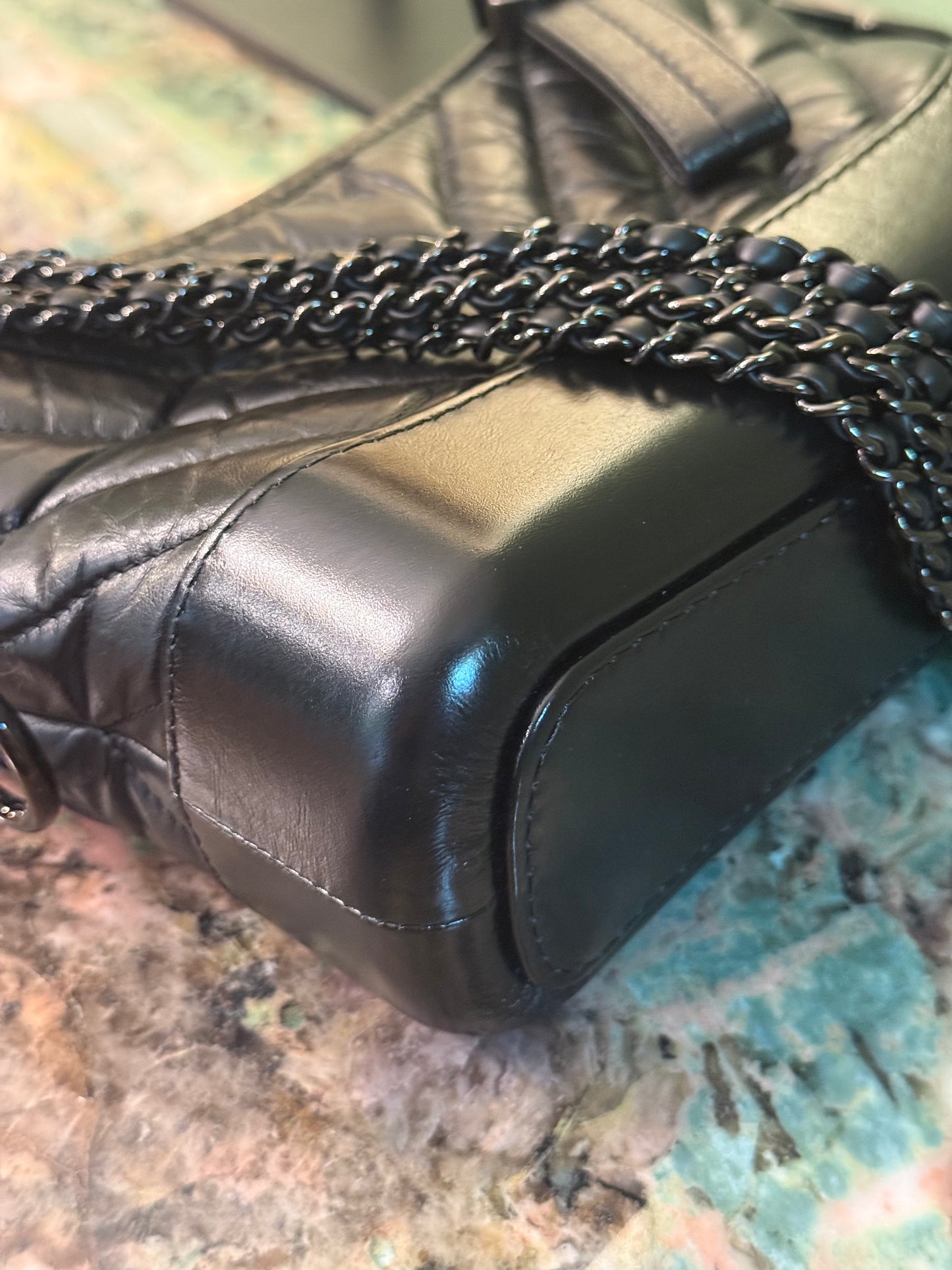 CHANEL SO BLACK CHEVRON MINI GABRIELLE CROSSBODY BAG
