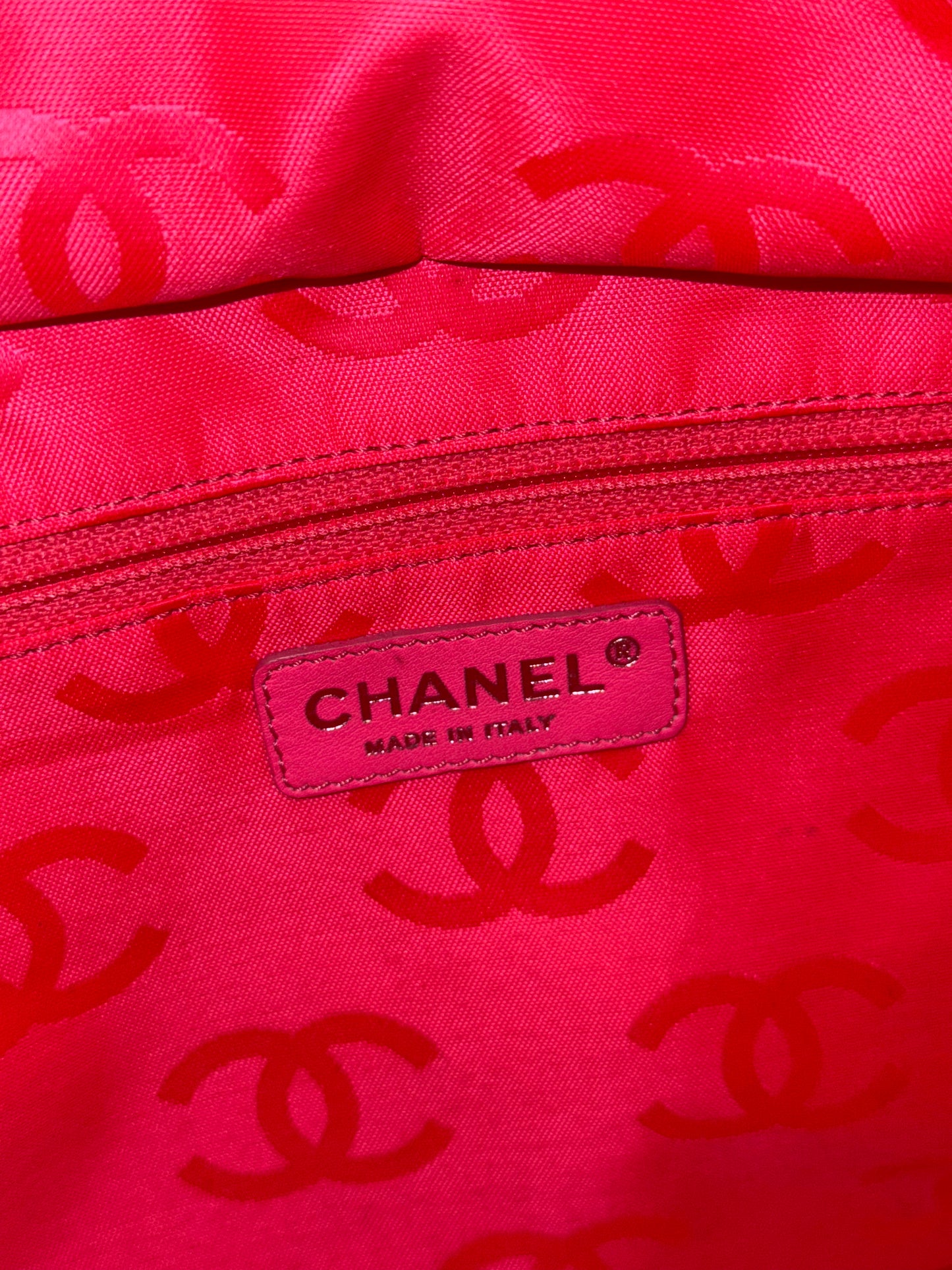 CHANEL BLACK LARGE CAMBON SHOPPING TOTE