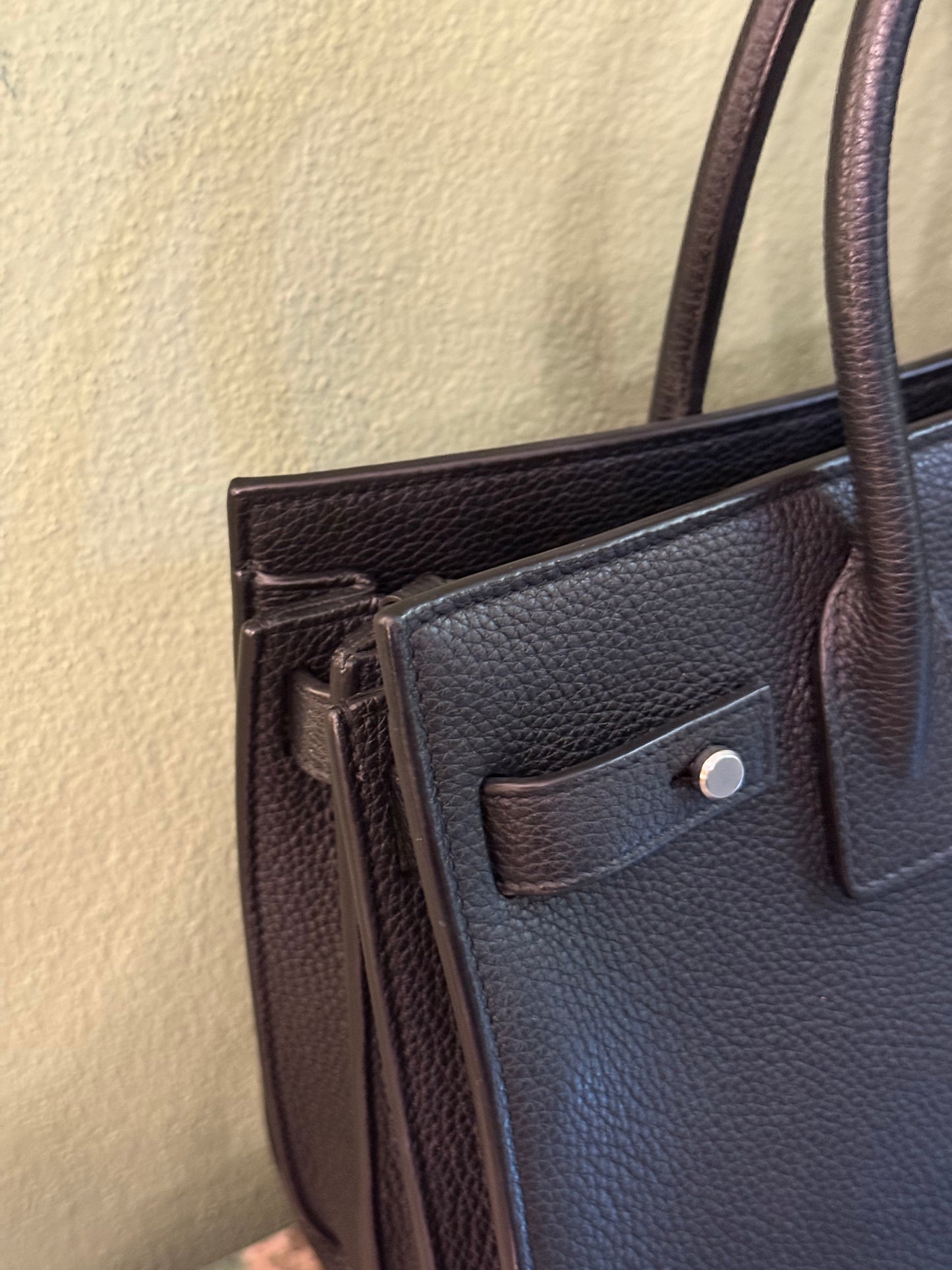 SAINT LAURENT BLACK BABY SAC DE JOUR HANDBAG