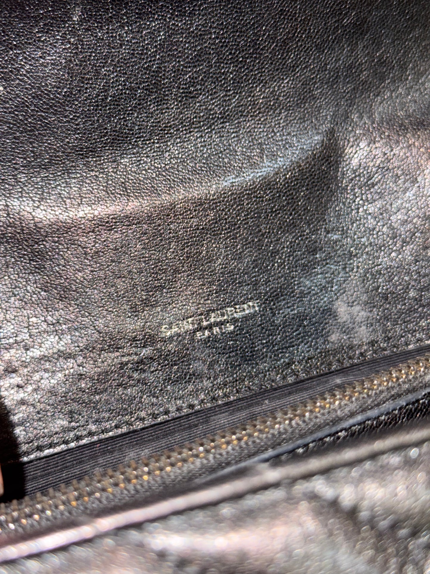 SAINT LAURENT BLACK LARGE COLLEGE SHOULDER BAG