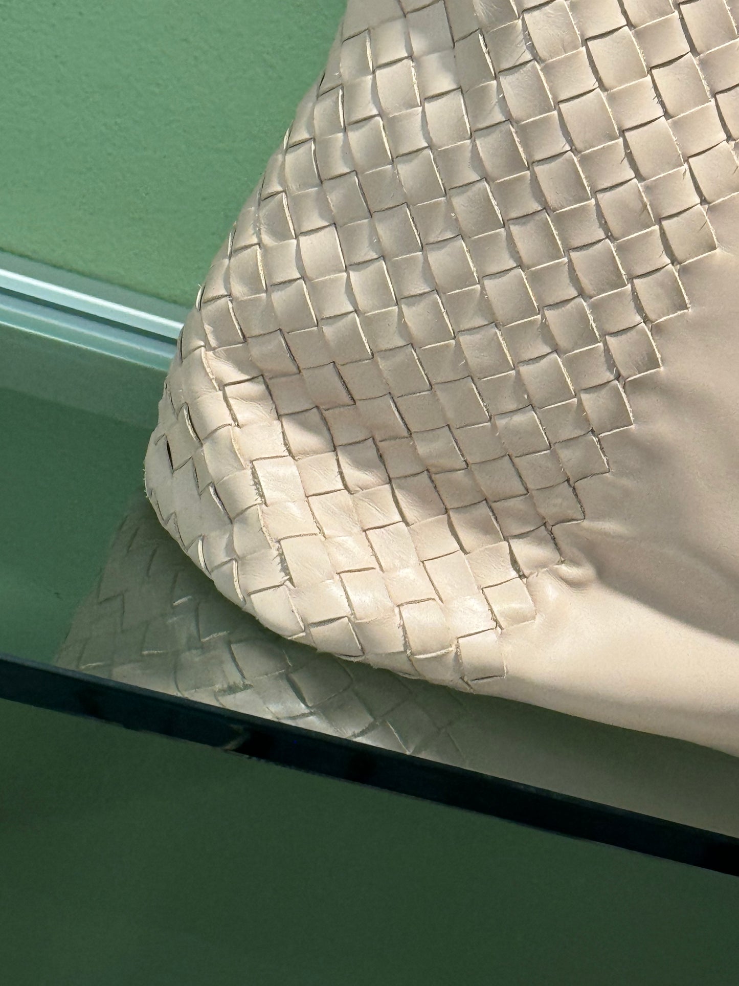 BOTTEGA VENETA LIGHT PINK INTRECCIATO SHOPPING TOTE