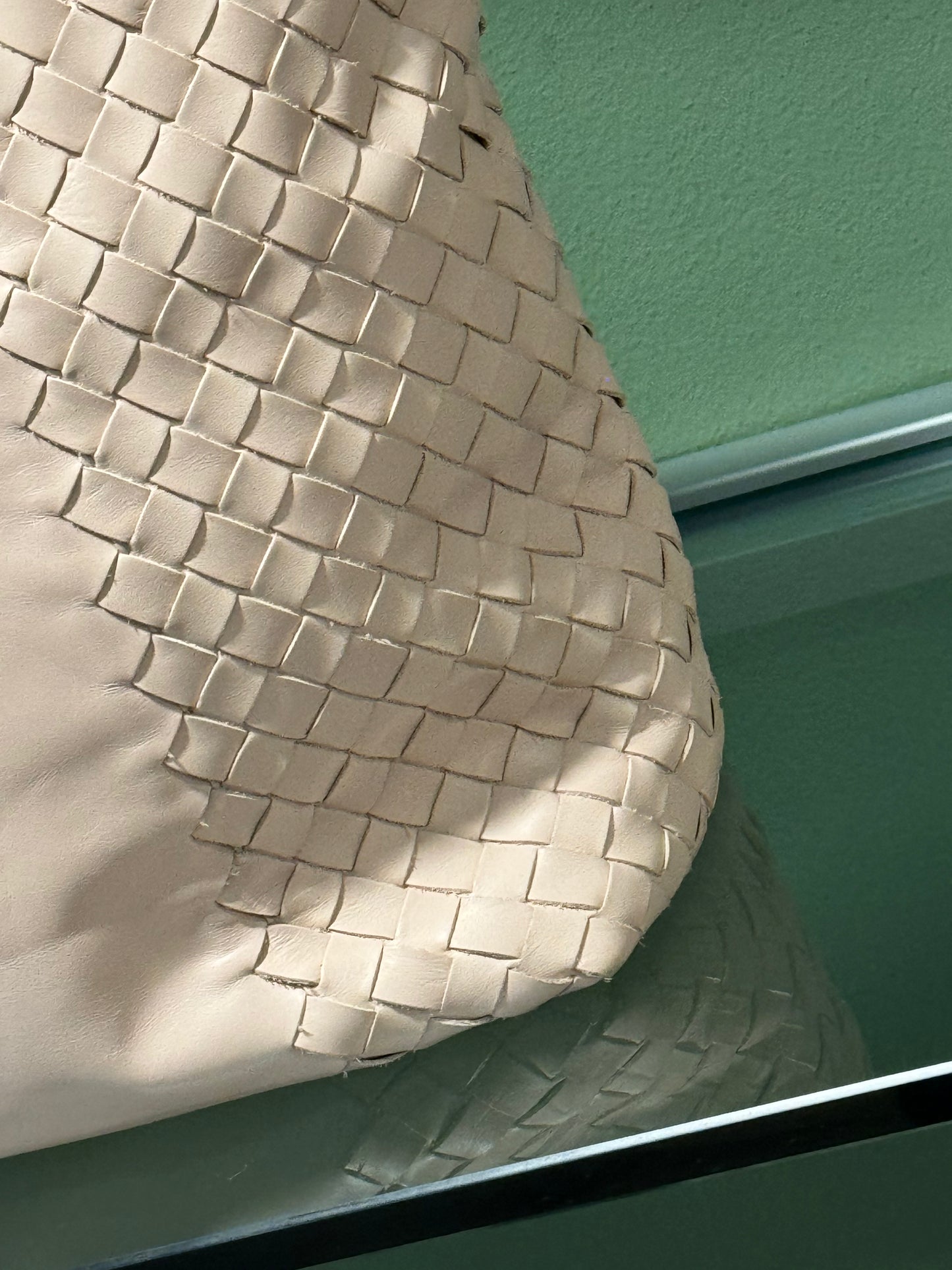 BOTTEGA VENETA LIGHT PINK INTRECCIATO SHOPPING TOTE