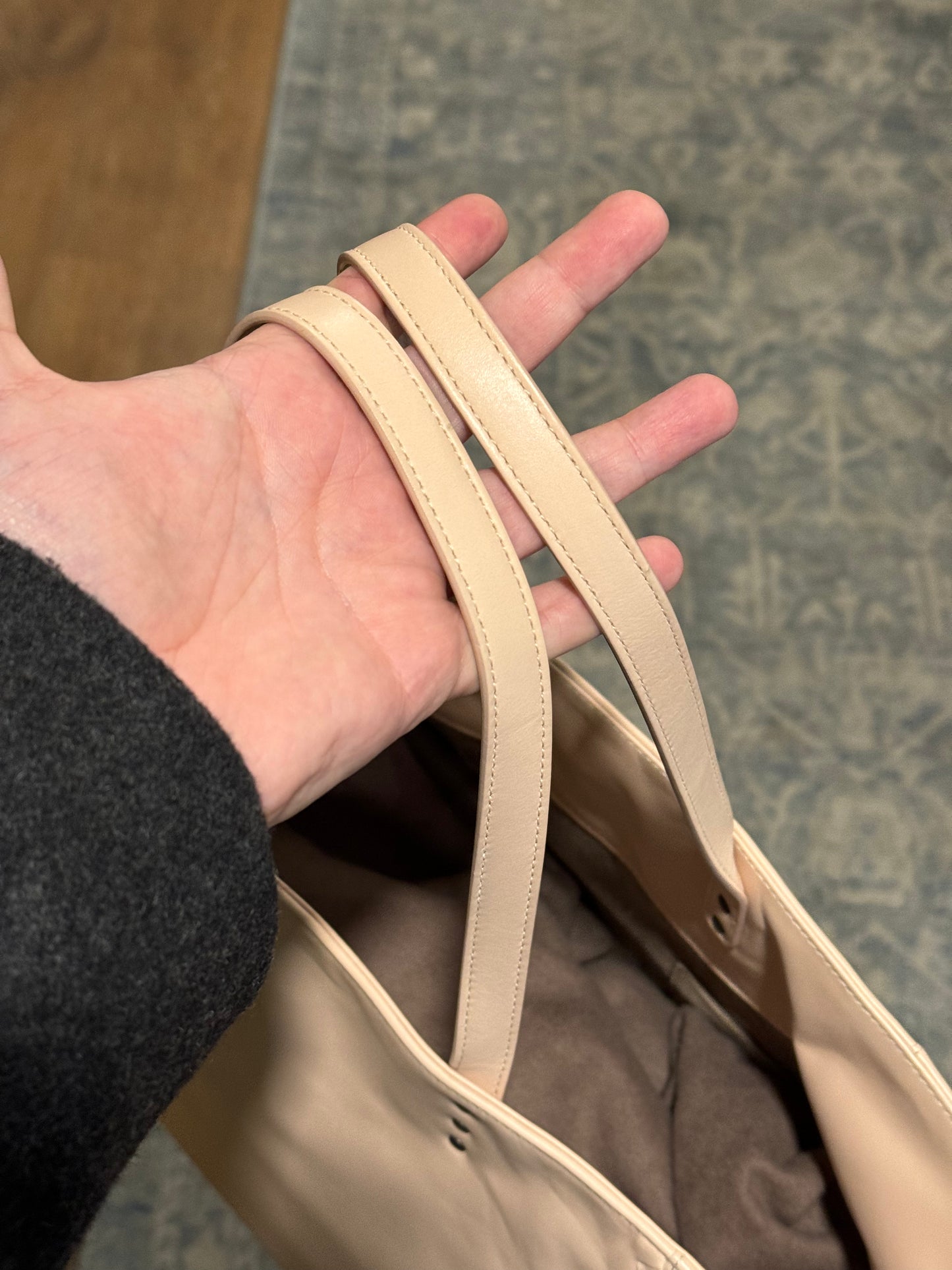 BOTTEGA VENETA LIGHT PINK INTRECCIATO SHOPPING TOTE