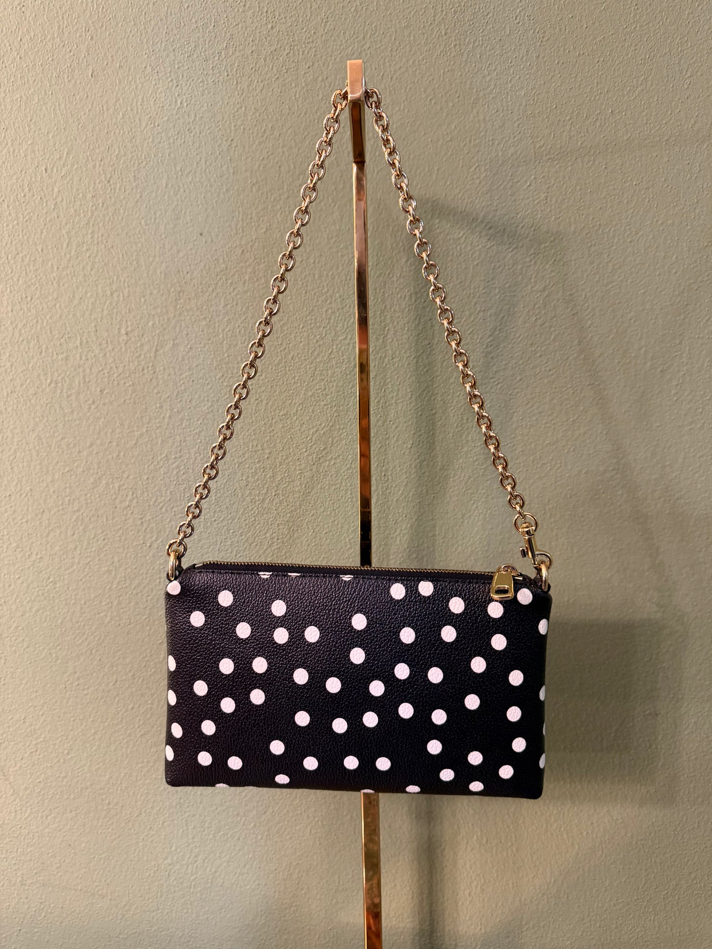 DOLCE & GABBANA BLACK POIS MINI CHAIN POCHETTE