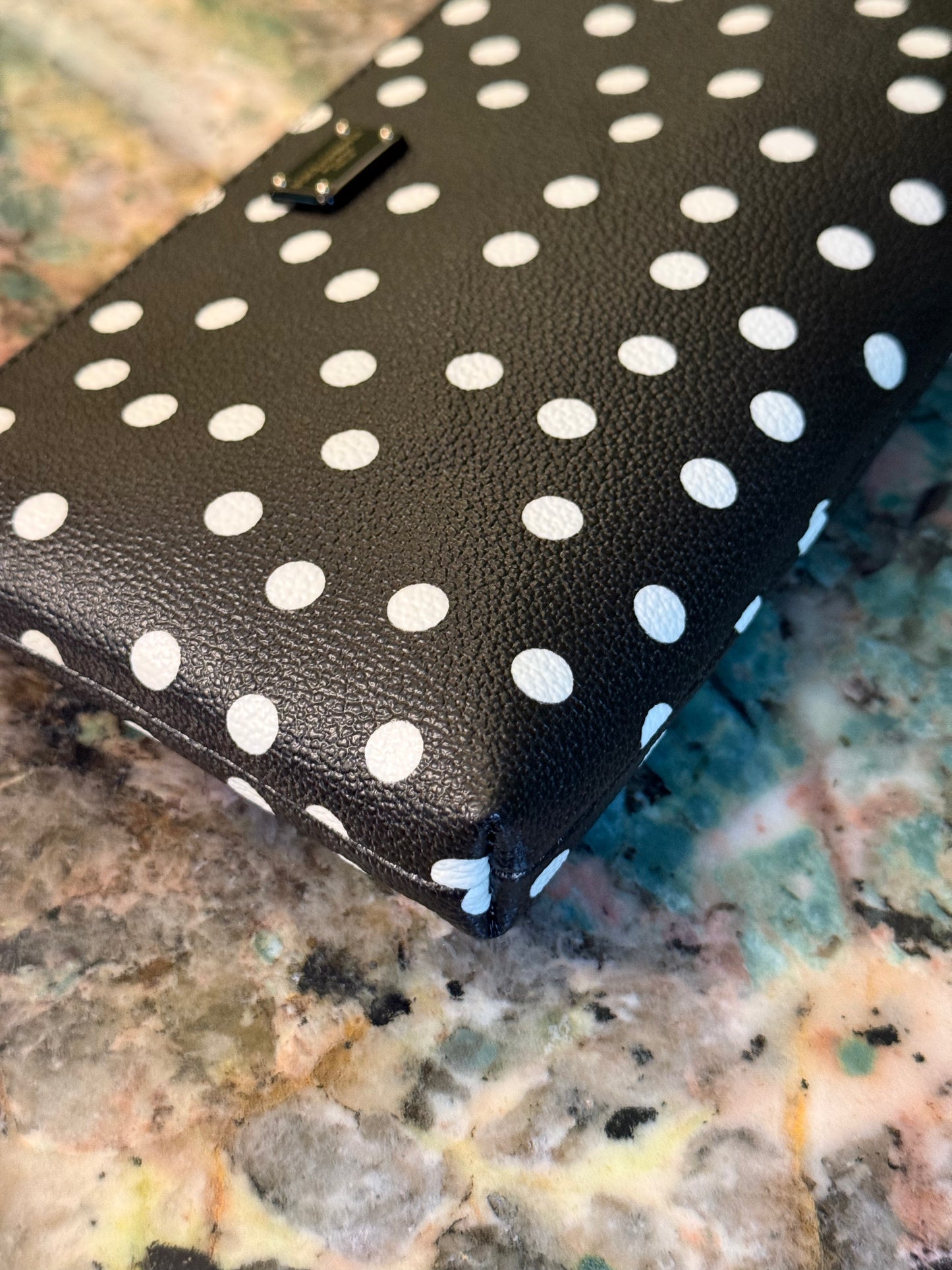 DOLCE & GABBANA BLACK POIS MINI CHAIN POCHETTE