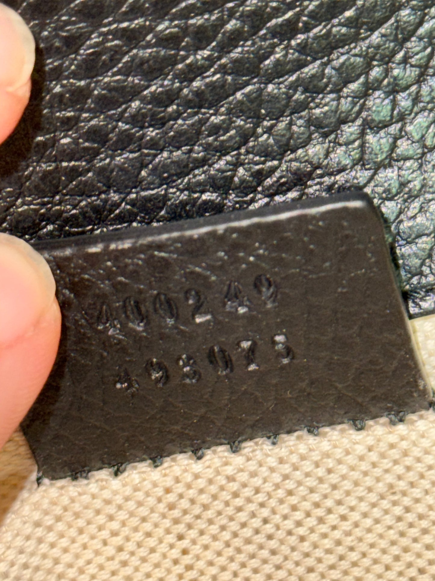 GUCCI MEDIUM BALCK LEATHER DIONYSUS SHOULDER BAG