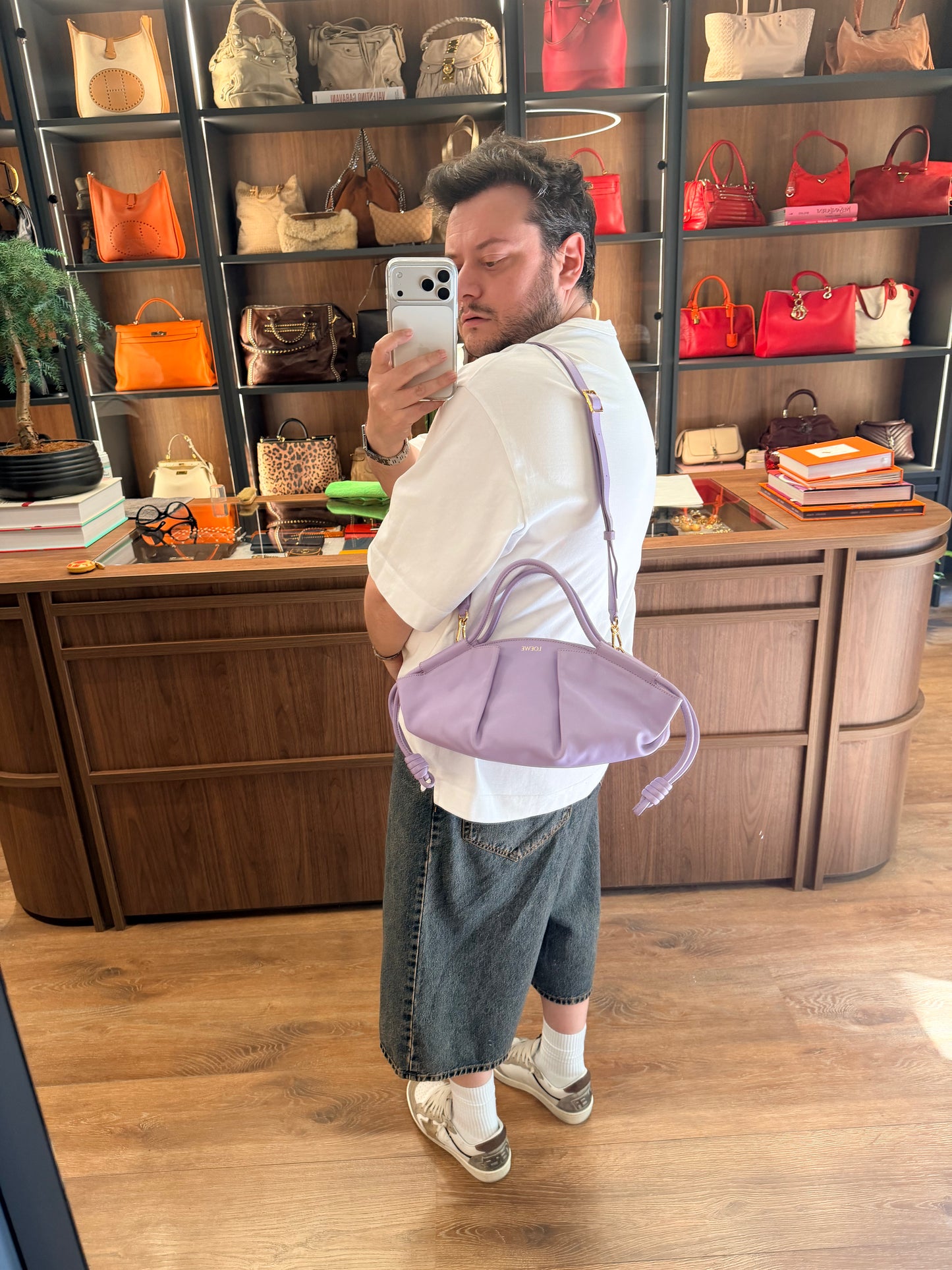 LOEWE LILAC SMALL PASEO HANDBAG
