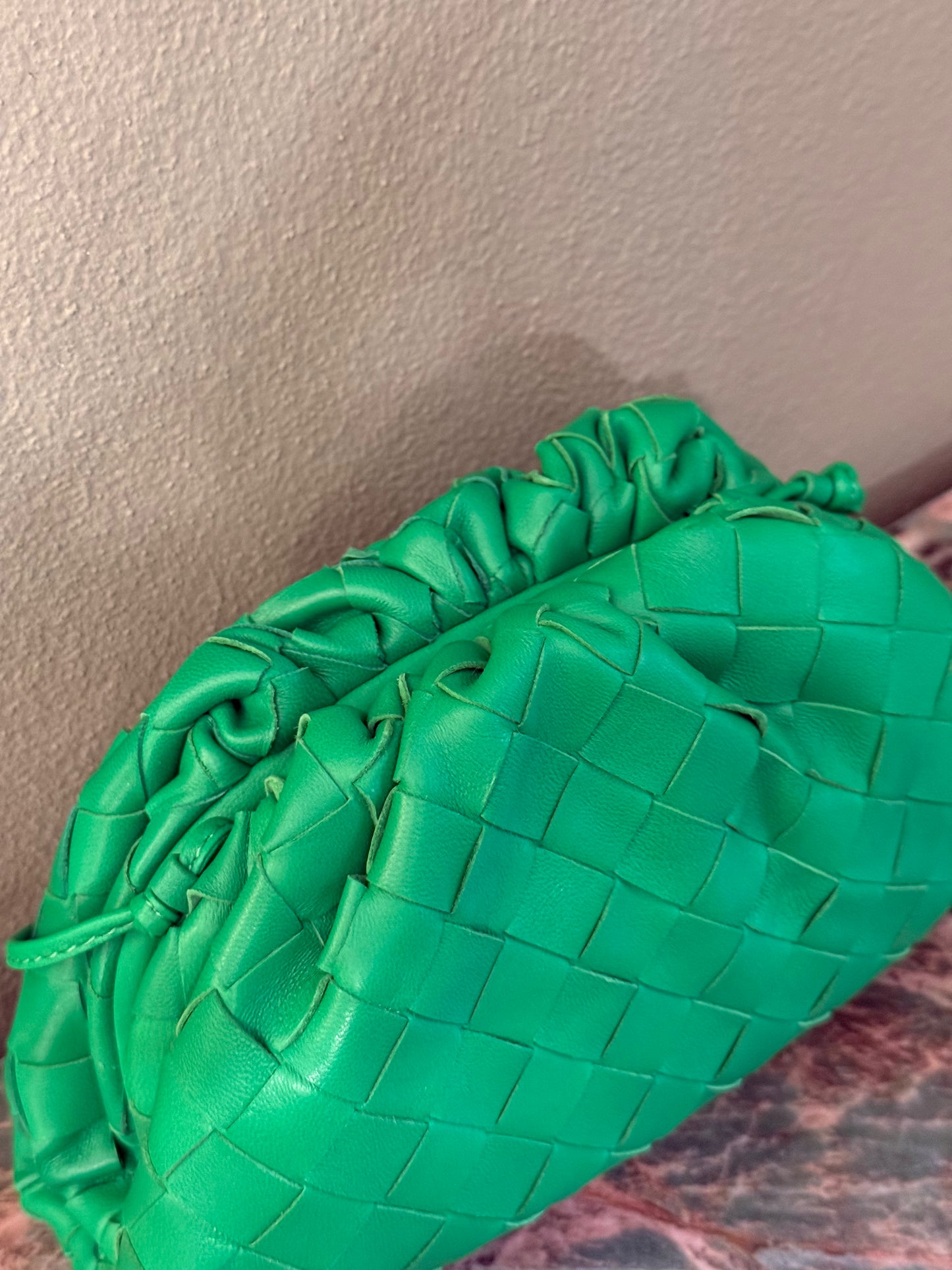 BOTTEGA VENETA INTRECCIATO PARAKEET MINI POUCH
