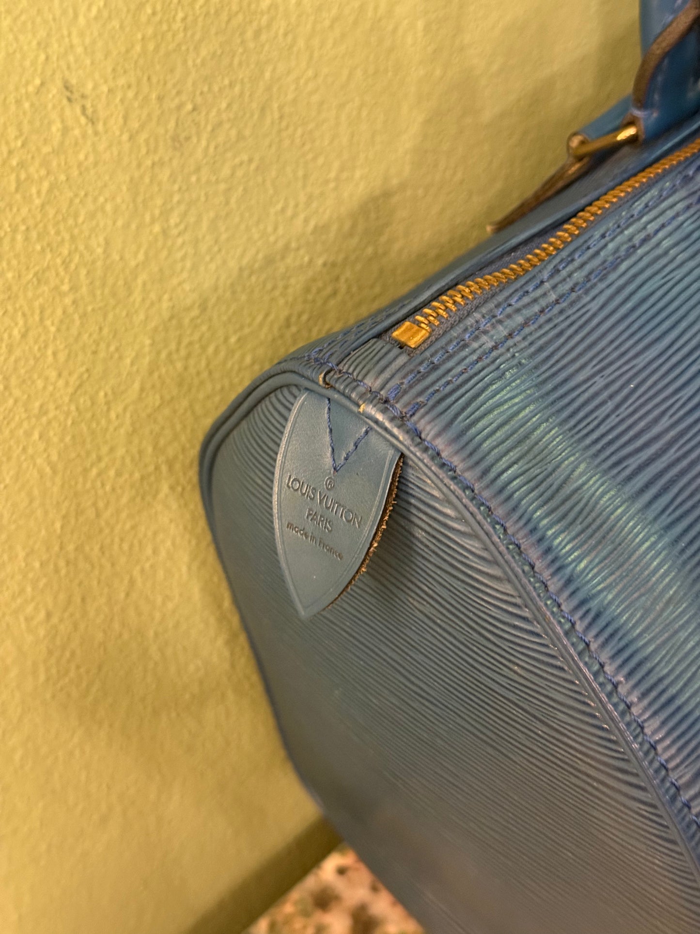 LOUIS VUITTON ELECTRIC BLUE SPEEDY BOSTON BAG