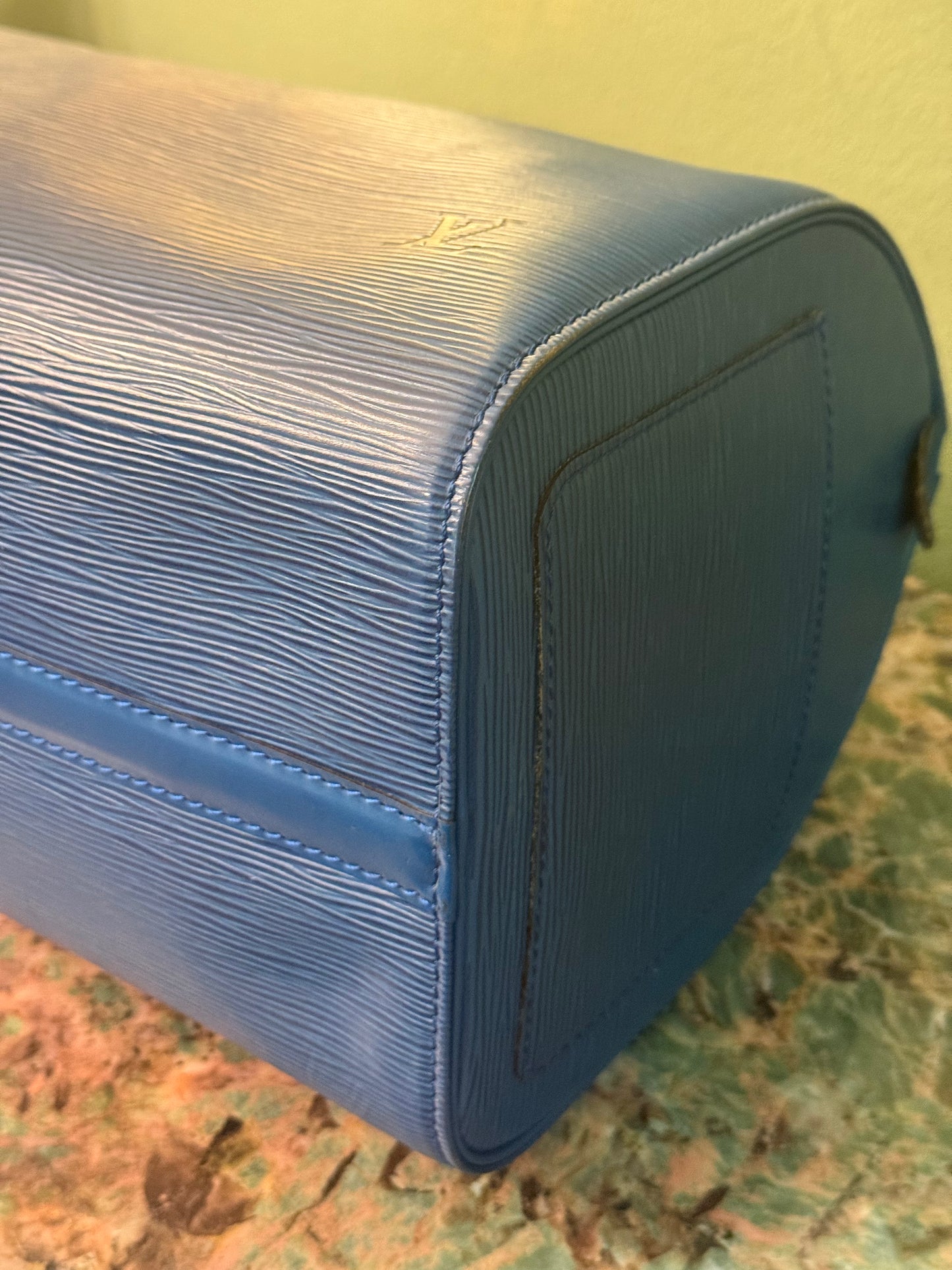 LOUIS VUITTON ELECTRIC BLUE SPEEDY BOSTON BAG