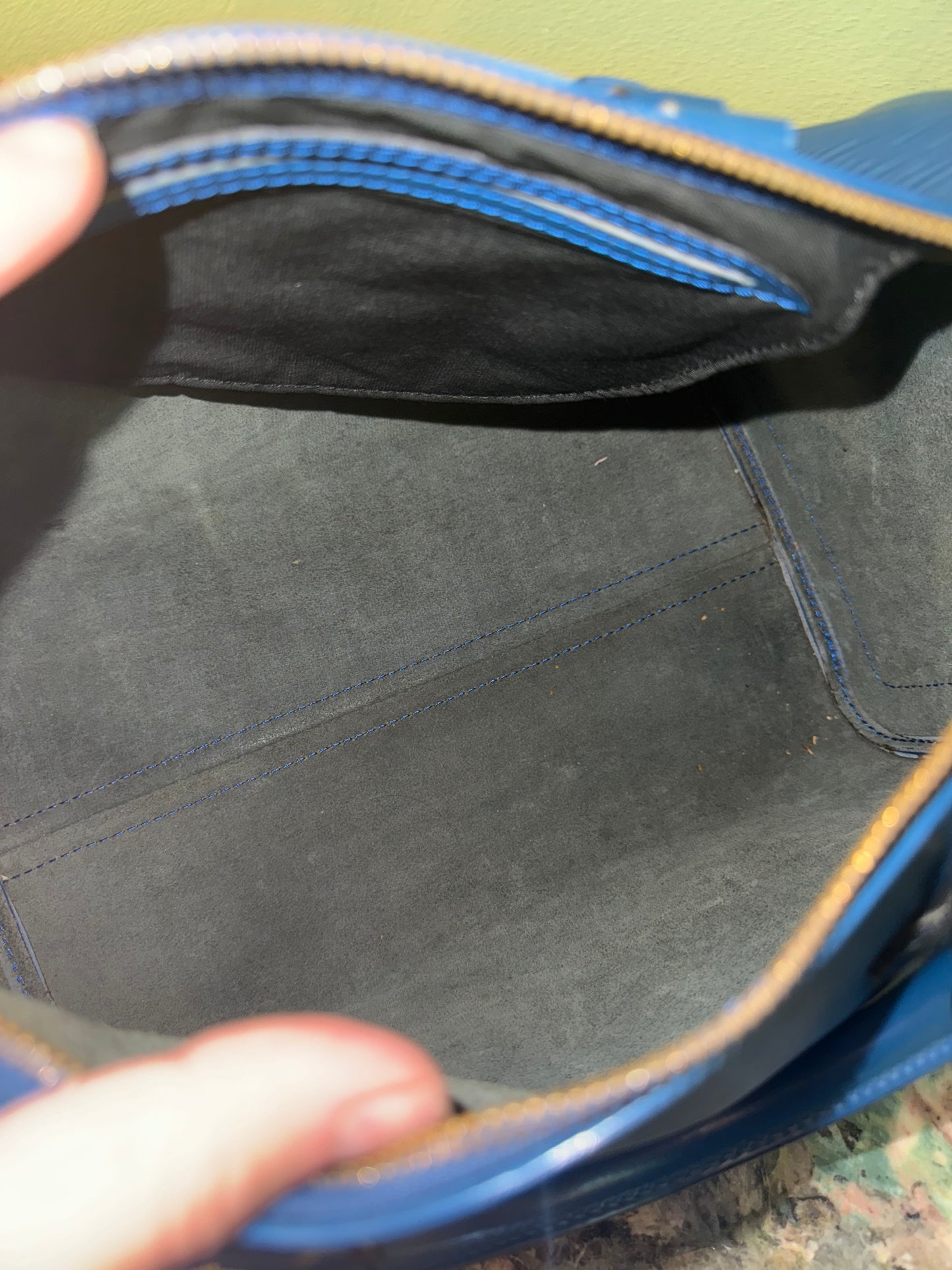 LOUIS VUITTON ELECTRIC BLUE SPEEDY BOSTON BAG