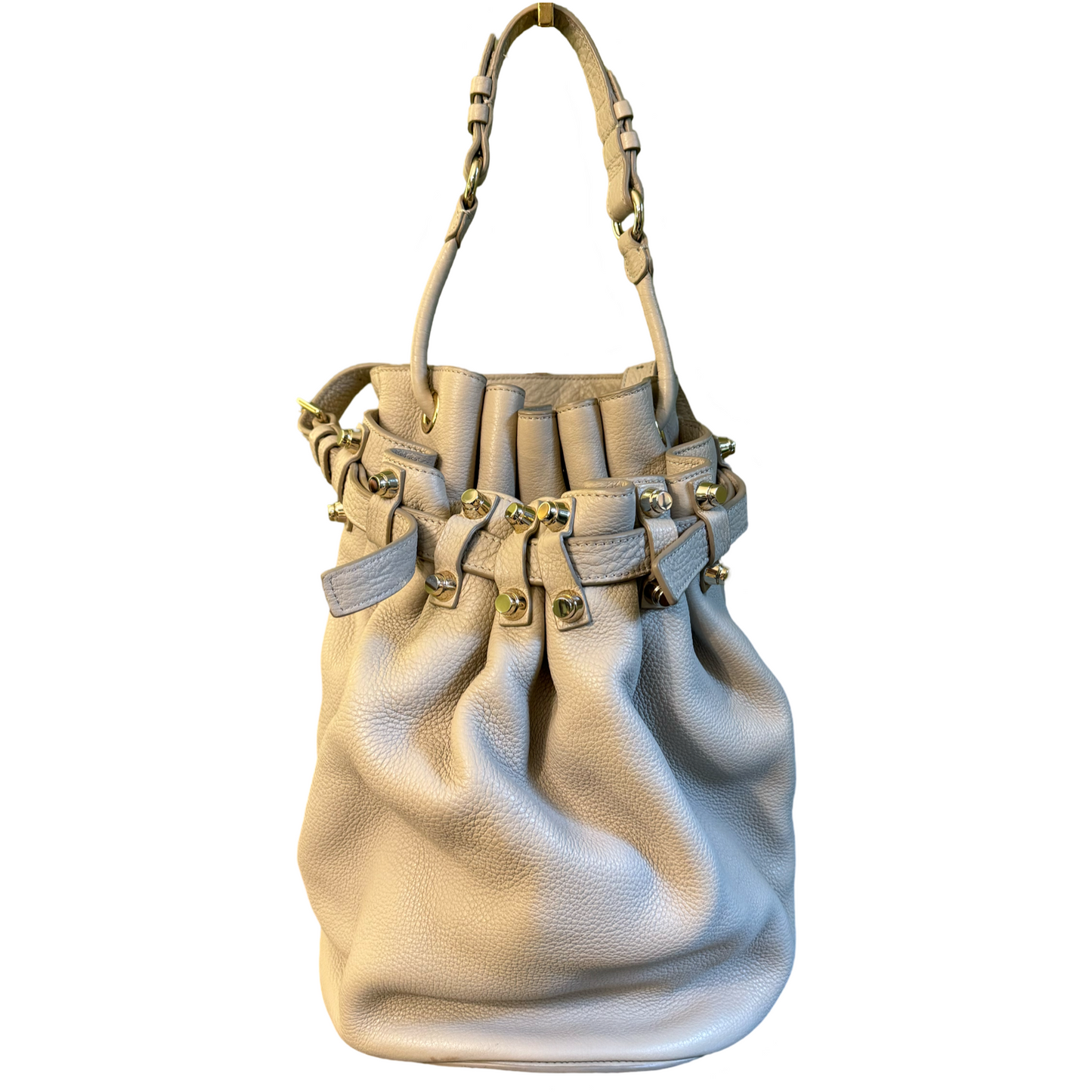 ALEXANDER WANG LIGHT GRAY DIEGO BUCKET BAG