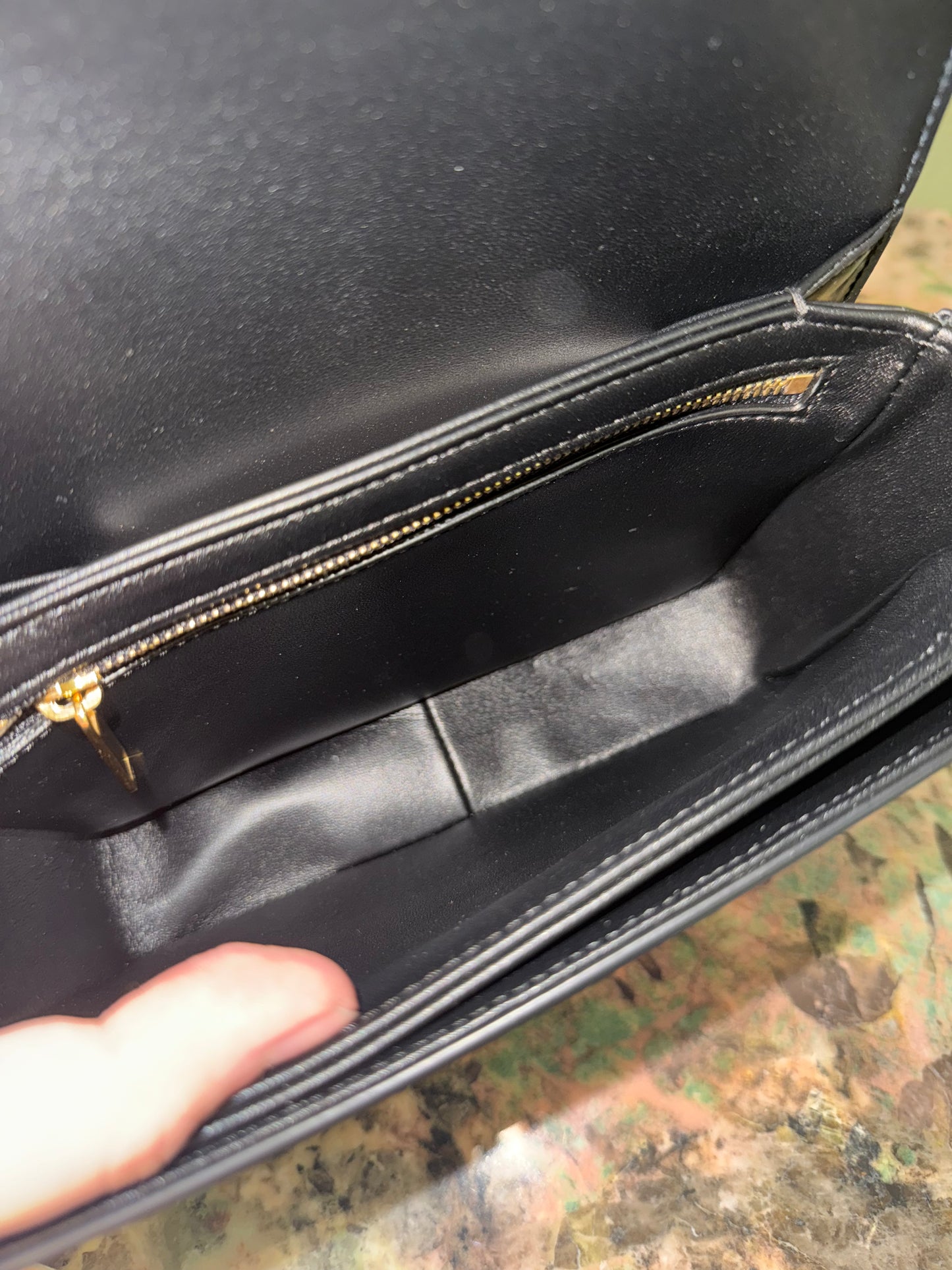 CELINE TEEN BLACK TRIOMPHE CROSSBODY BAG