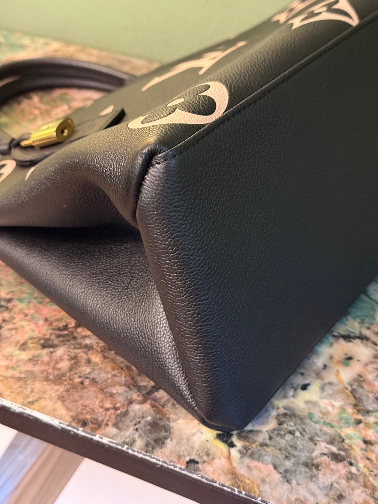 LOUIS VUITTON BLACK EMPREINTE GRAND PALAIS HANDBAG