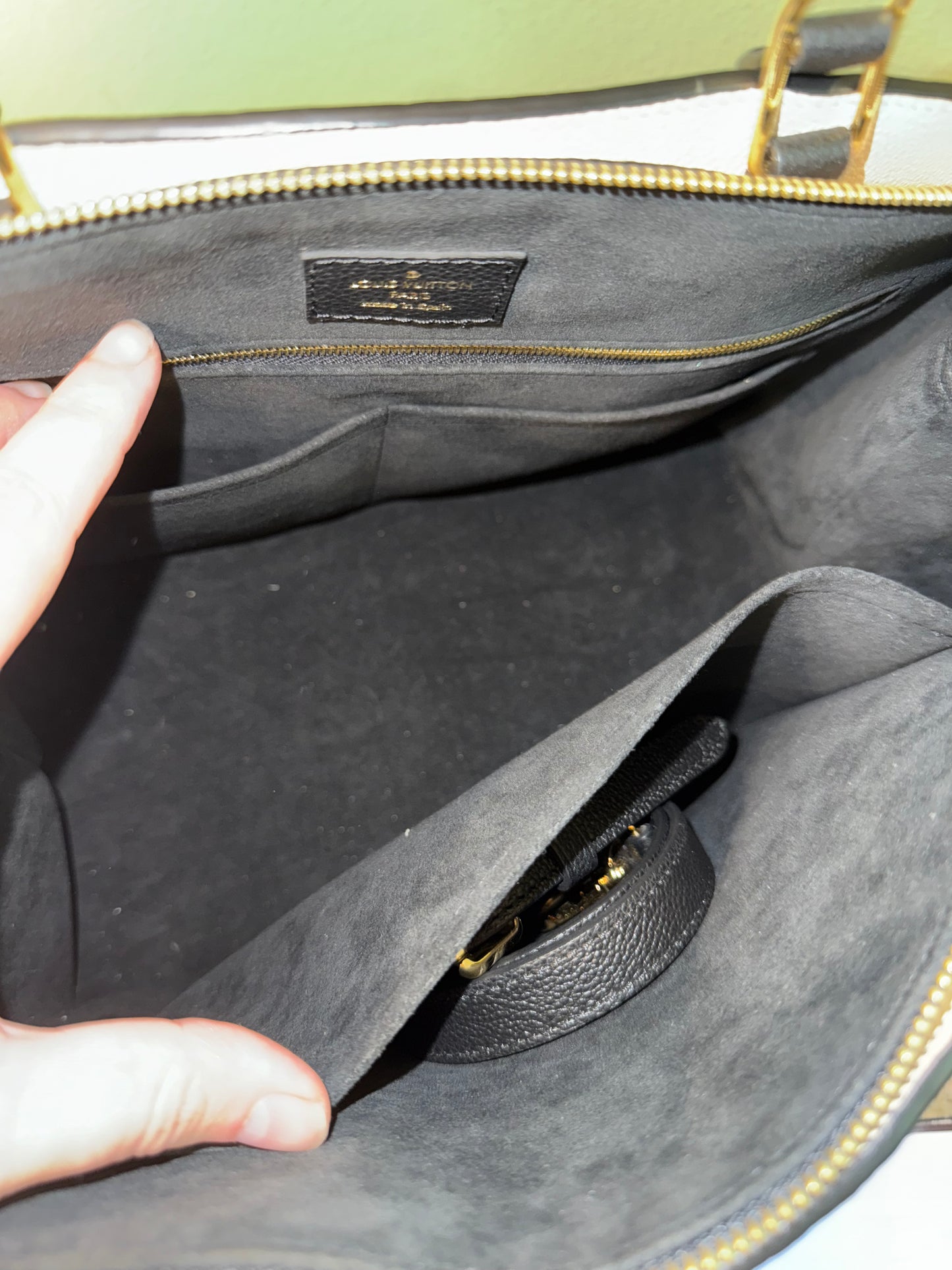 LOUIS VUITTON BLACK EMPREINTE GRAND PALAIS HANDBAG