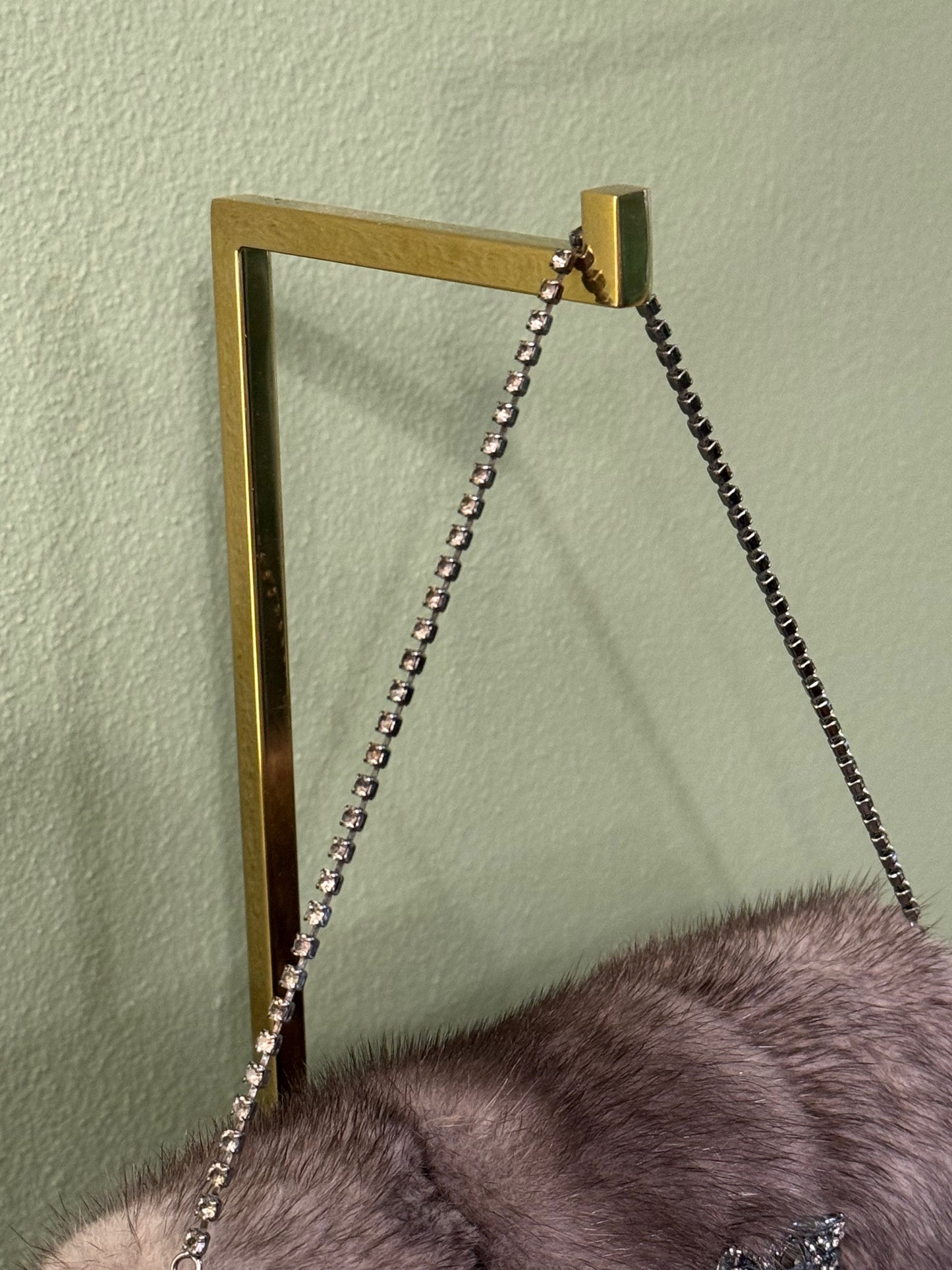 GUCCI BY TOM FORD GRAY MINK MINI HANDBAG