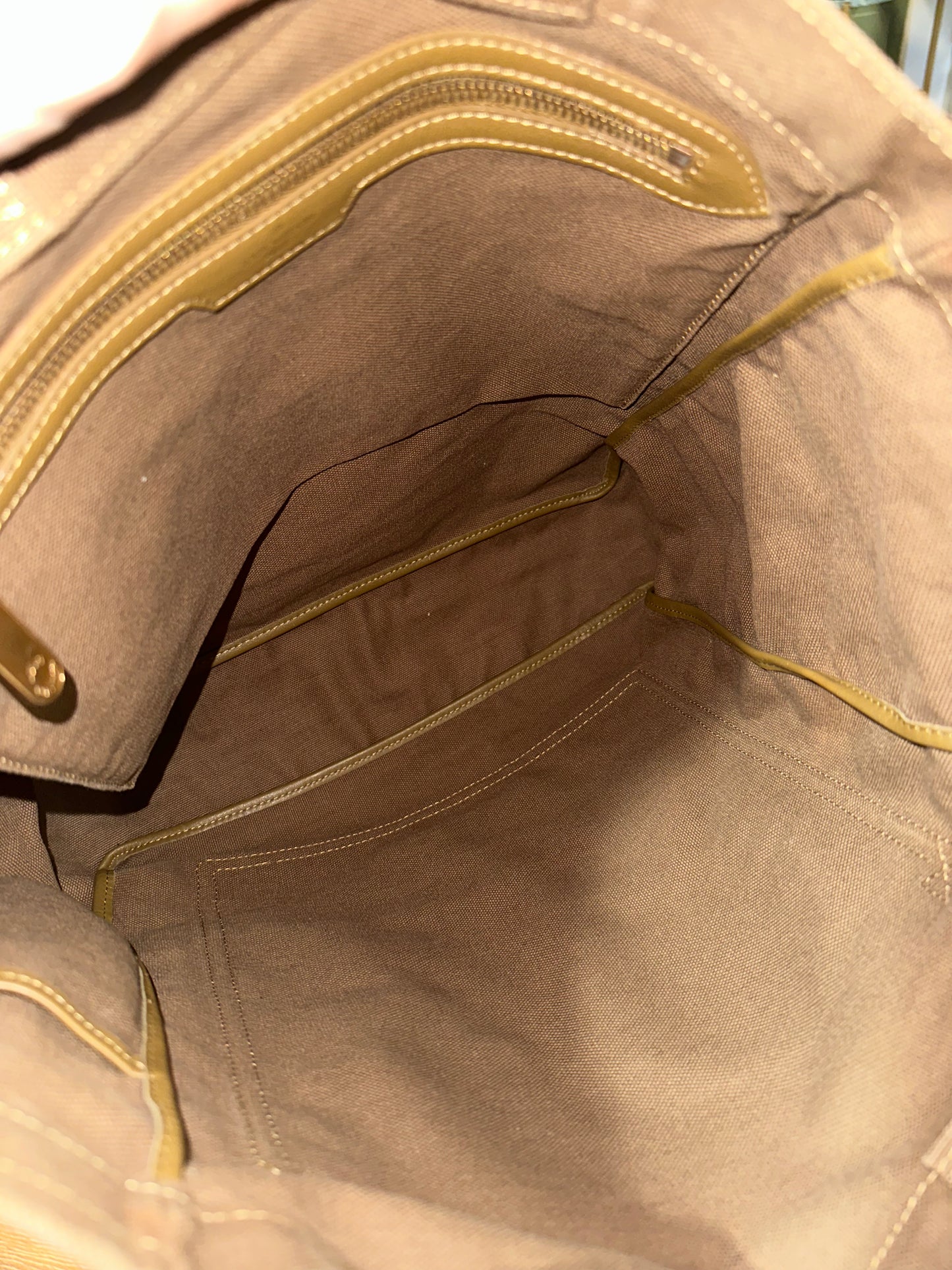 LOUIS VUITTON BROWN CANVAS LOVE SHOPPING TOTE